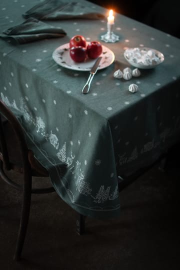 Christmas morning 纺织品 餐巾纸 45x45 cm 两件套装 - 白色-绿色 - Wik & Walsøe