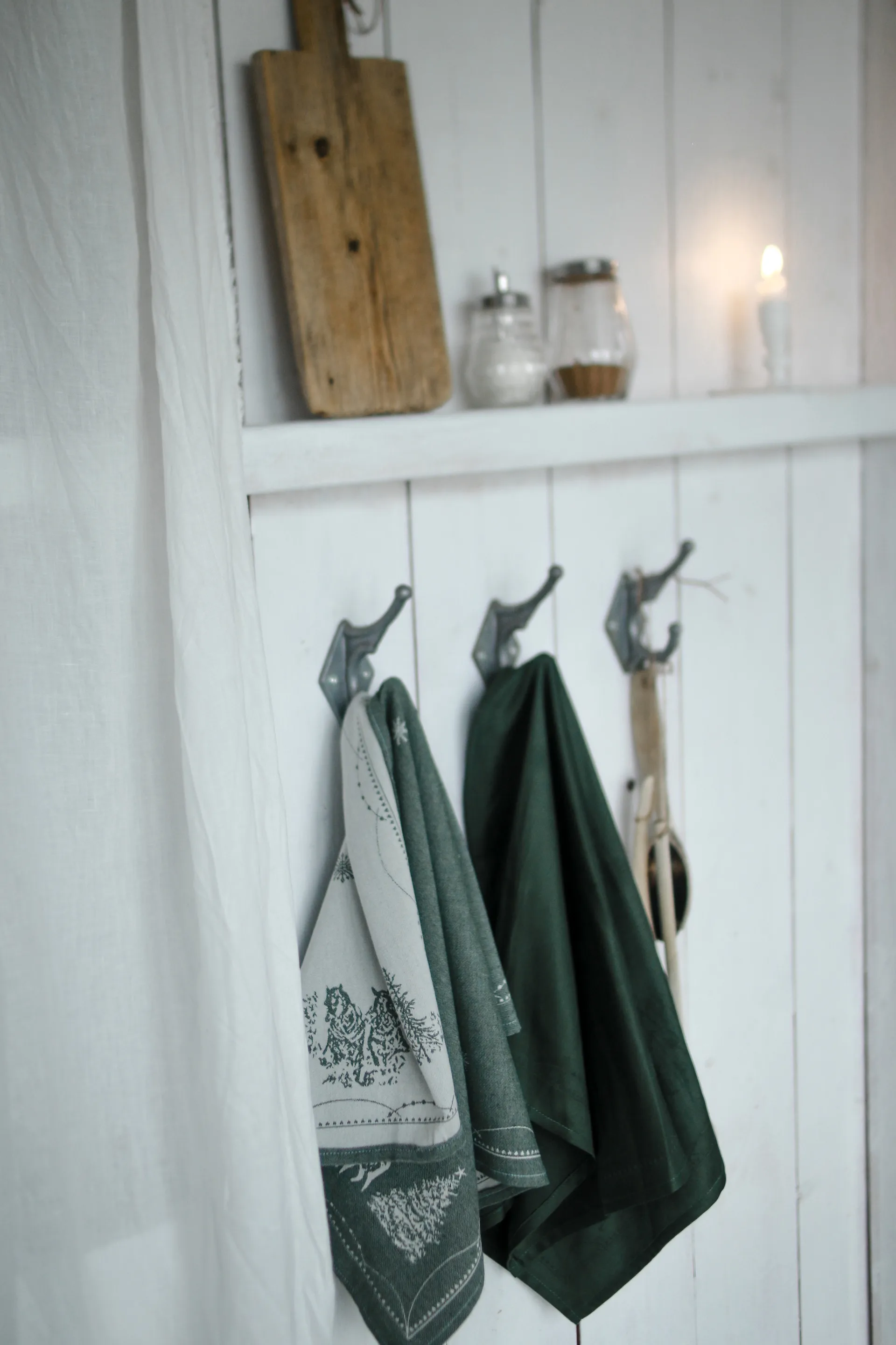 Christmas morning 厨房巾 50x70 cm, 白色-绿色 Wik & Walsøe