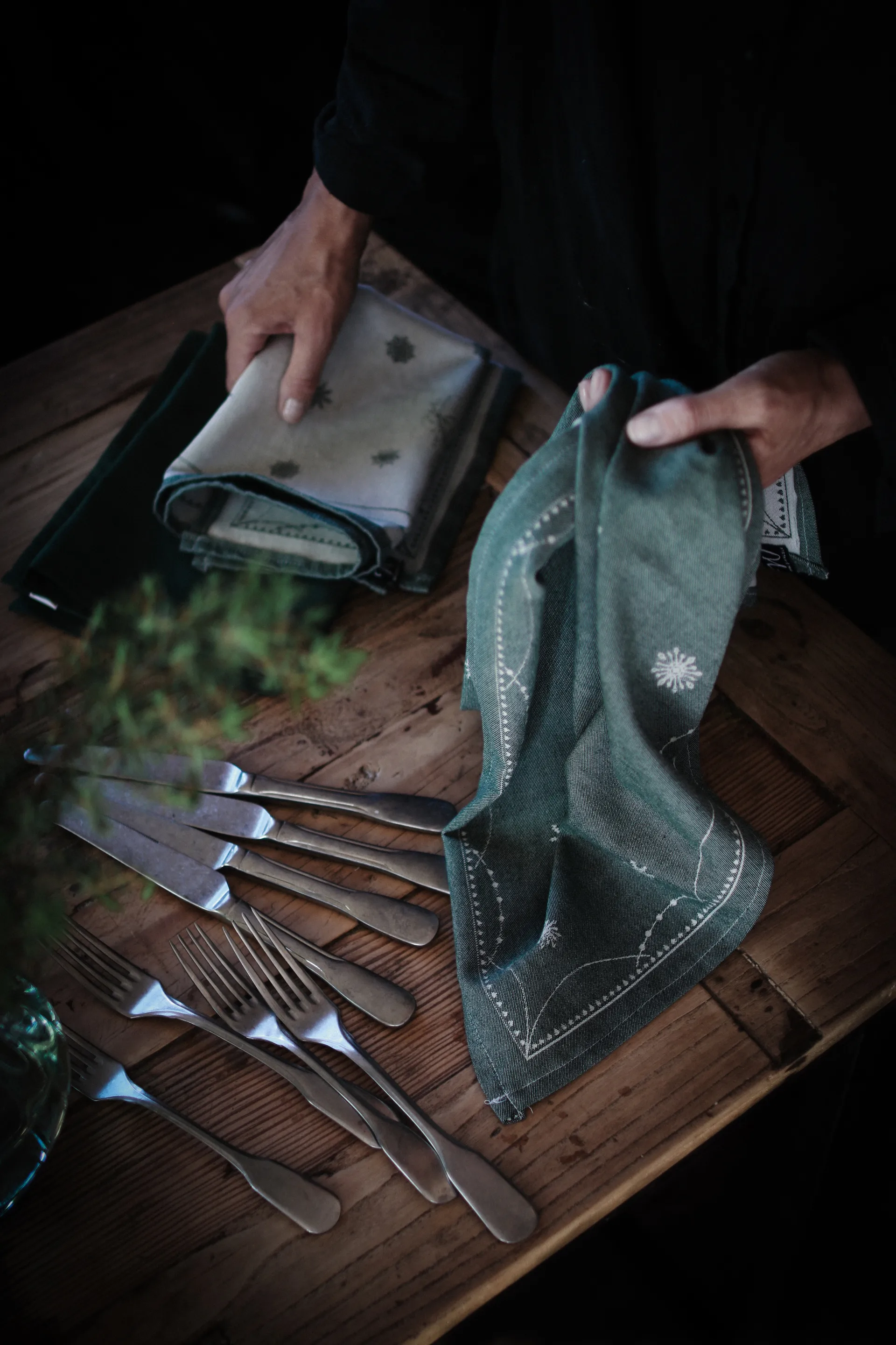 Christmas morning 厨房巾 50x70 cm, 绿色 Wik & Walsøe