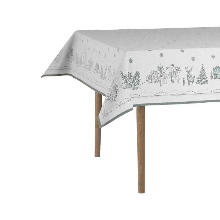 Julemorgen 桌布, 白色-绿色, 140x300 cm Wik & Walsøe