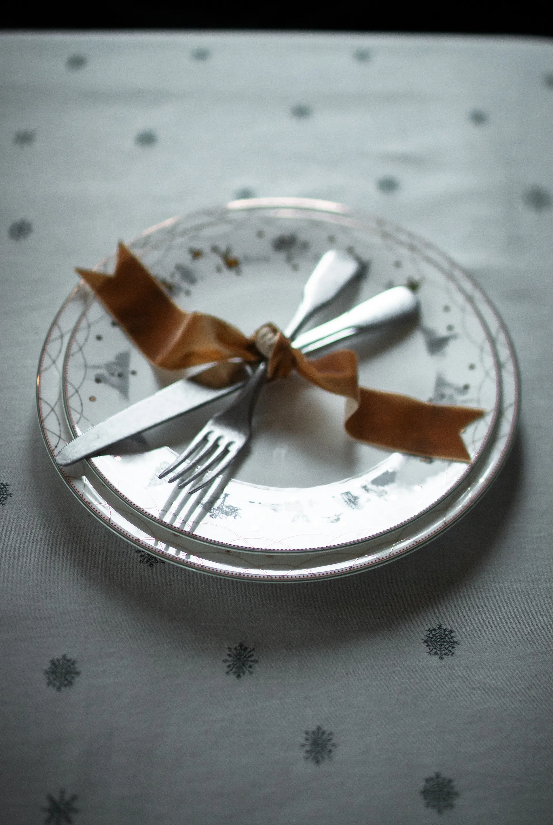 Julemorgen 桌布, 白色-绿色, 140x340 cm Wik & Walsøe