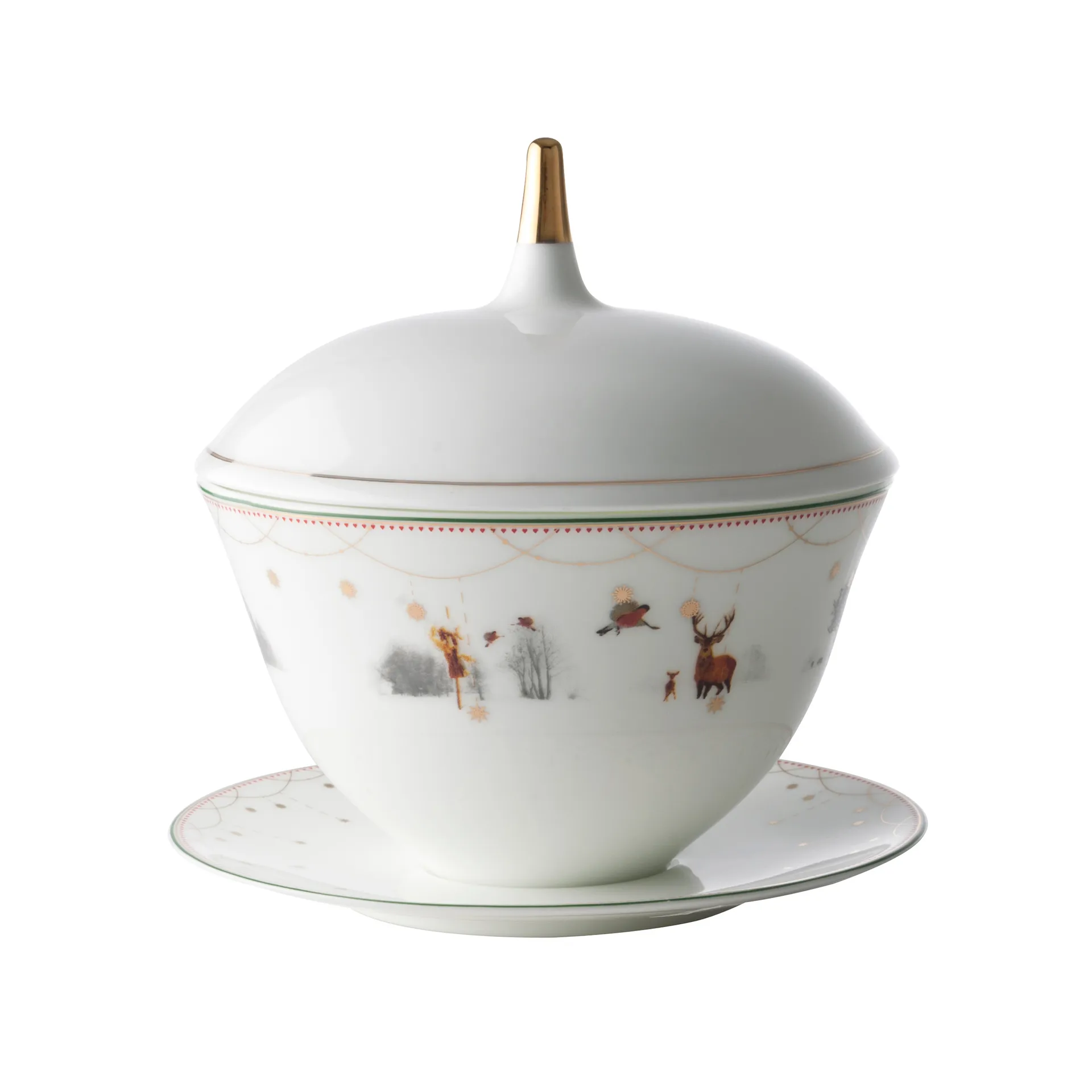 Julemorgen 带盖碗, 14cm Wik & Walsøe