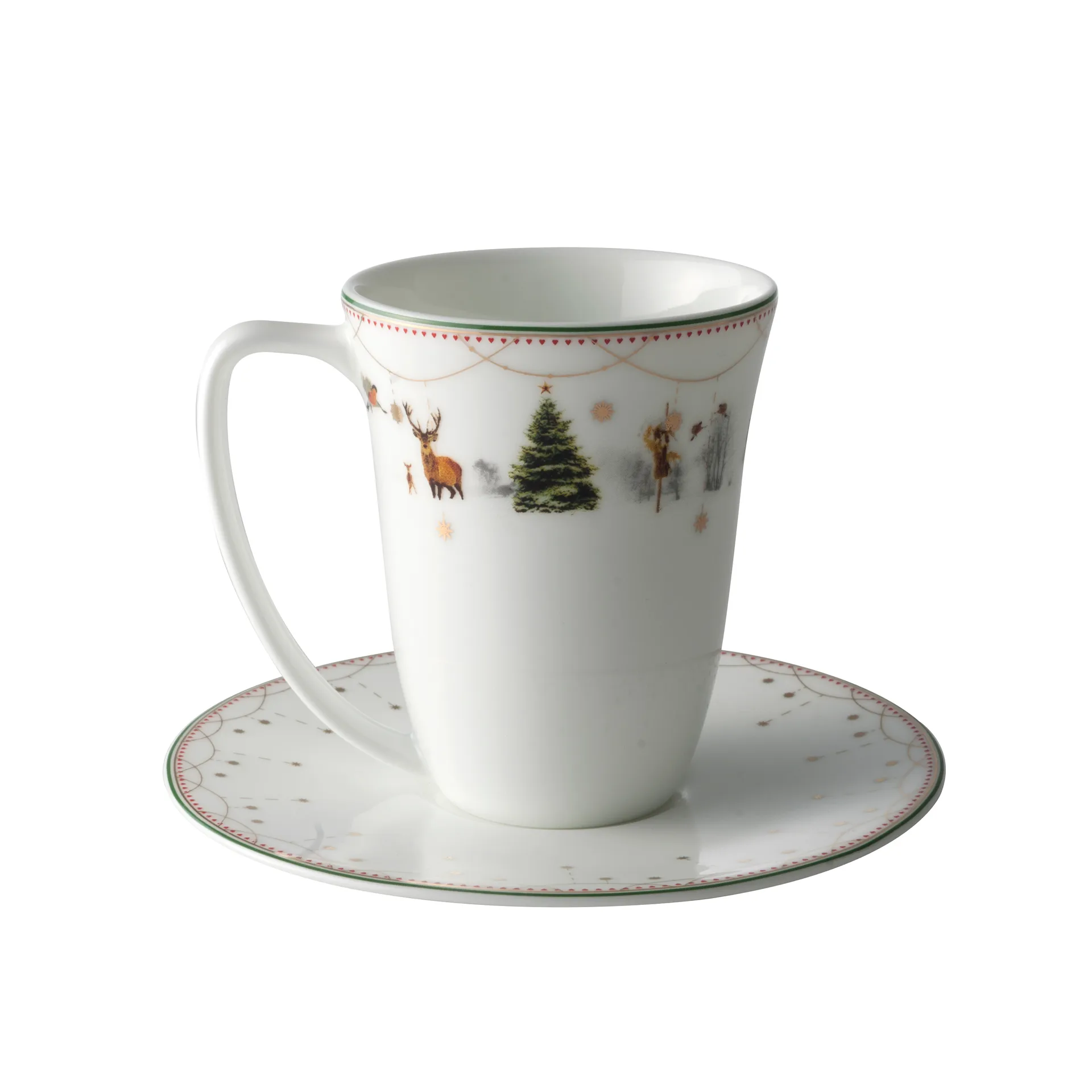 Julemorgen 杯子和碟  200ml, 白色 Wik & Walsøe