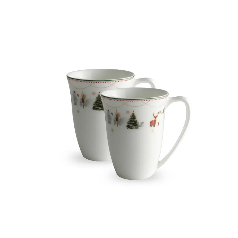 Julemorgen 杯子 300ml 两件套装, 白色 Wik & Walsøe