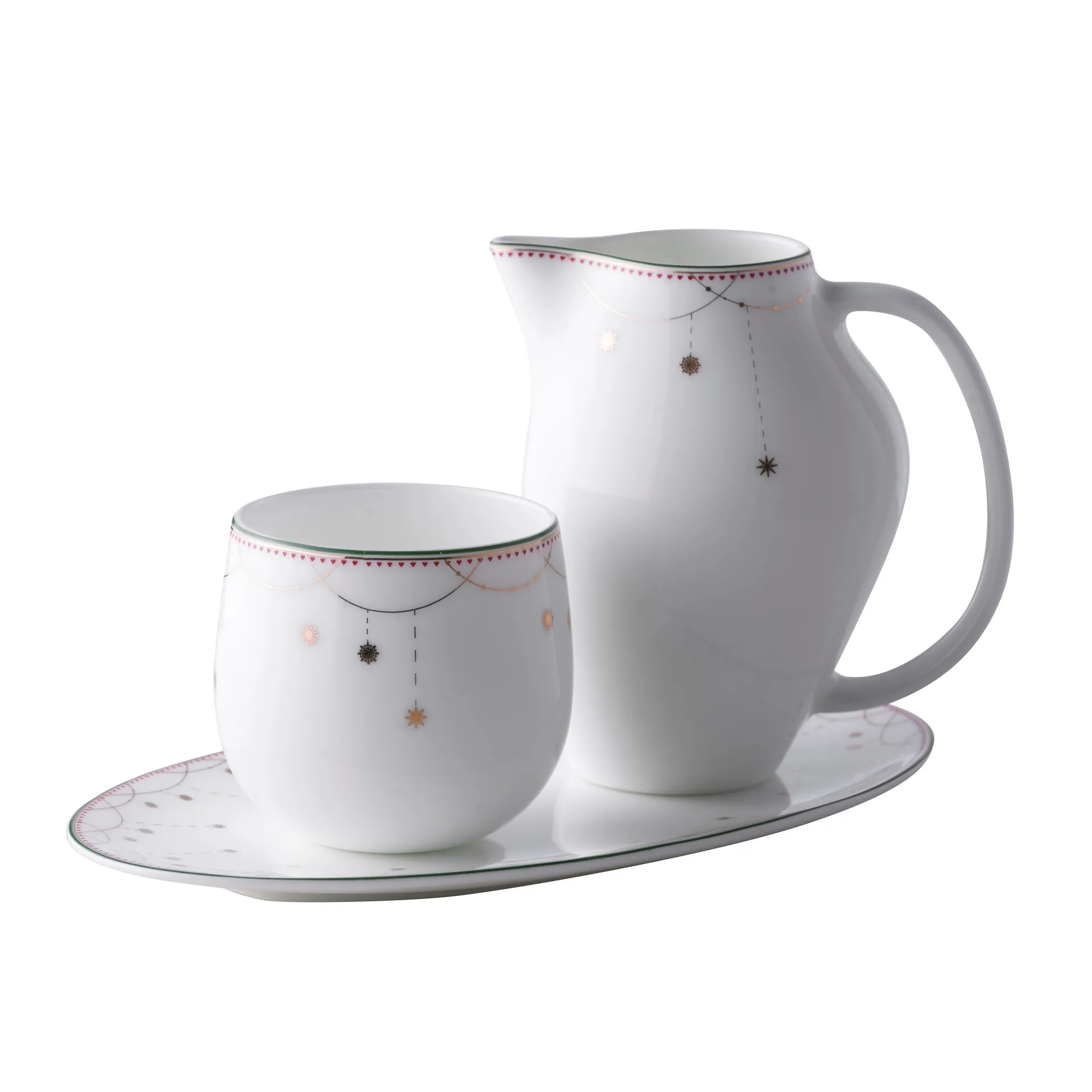 Julemorgen milk and sugar set, 1 set Wik & Walsøe