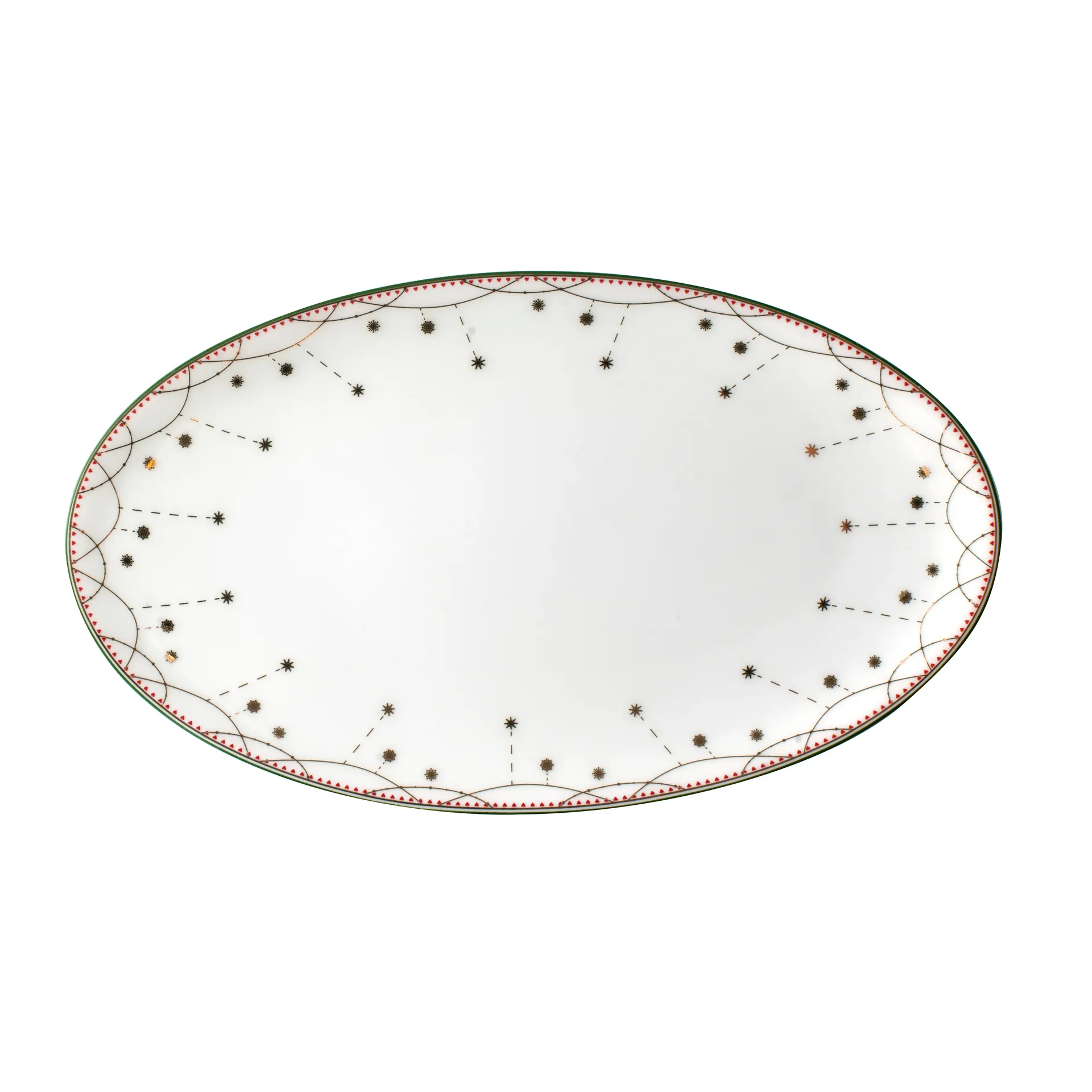 Julemorgen serving 盘子 oval, 20 cm Wik & Walsøe