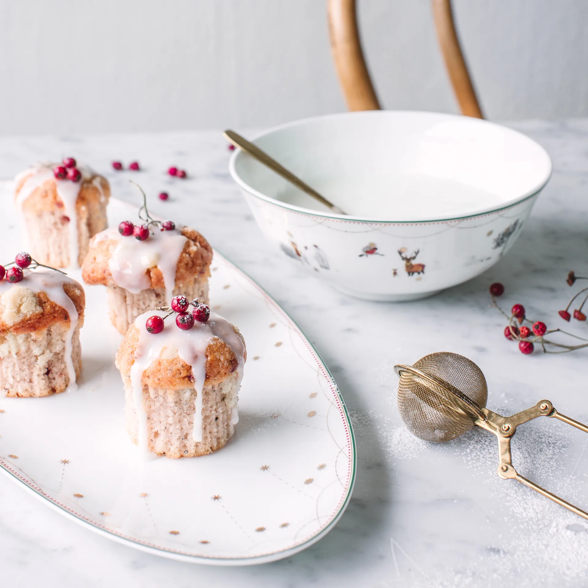 Julemorgen serving 盘子 oval, 41 cm Wik & Walsøe