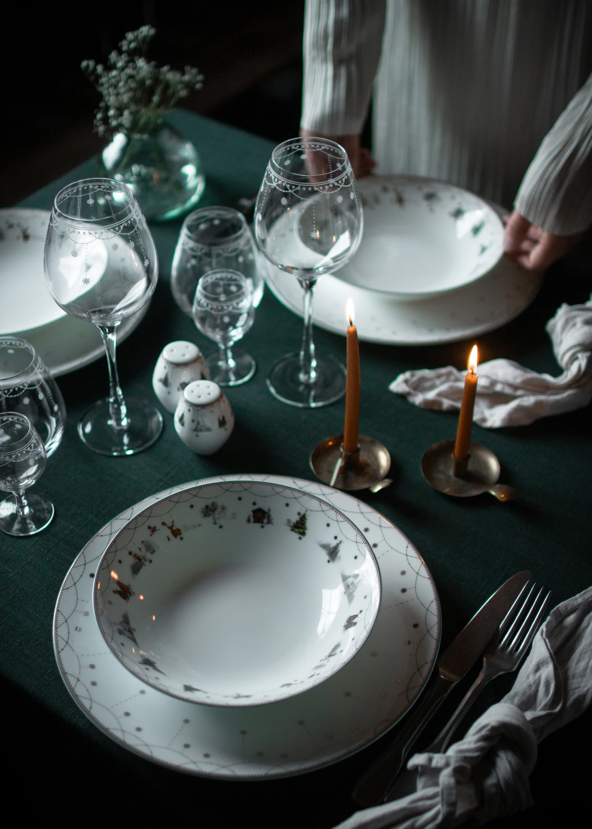 Julemorgen Story salt & pepper 混合器 2件, 白色 Wik & Walsøe