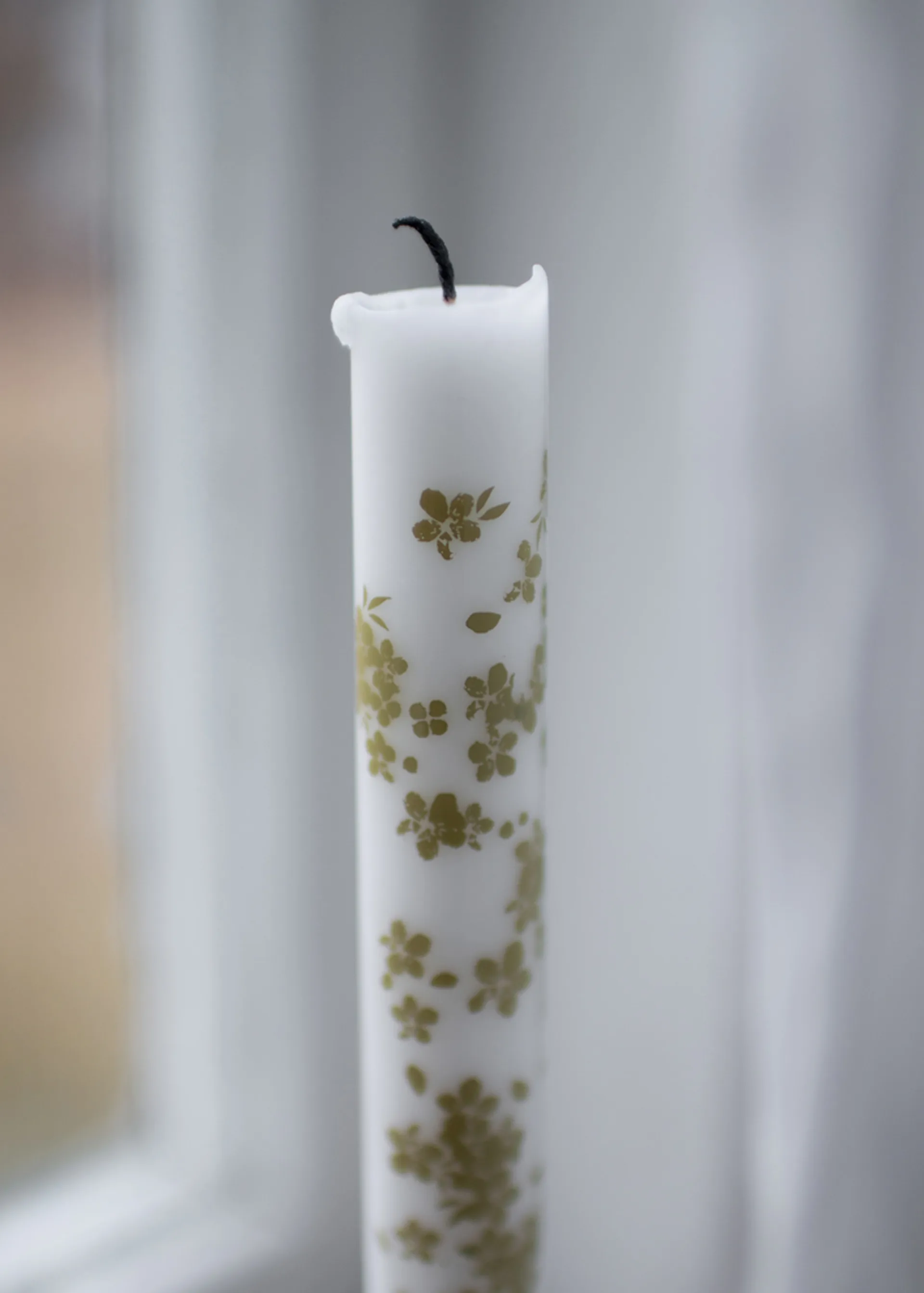 Slåpeblom 锥形蜡烛 2件装, 绿色 Wik & Walsøe