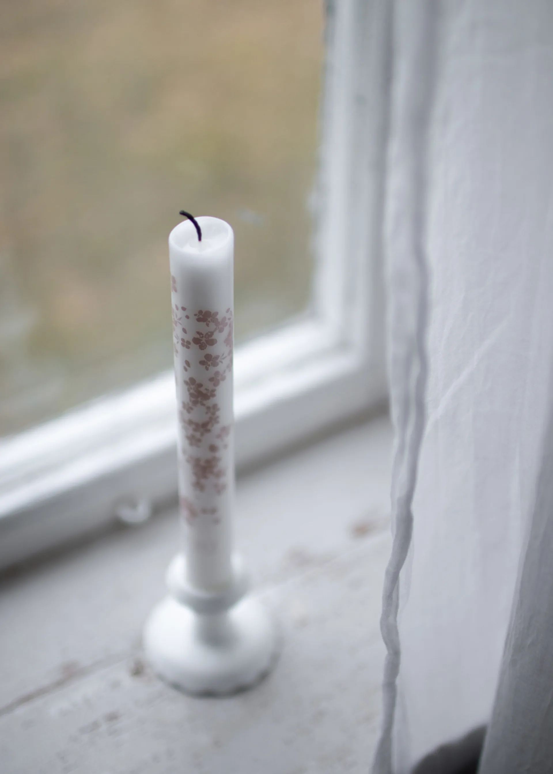 Slåpeblom tapered candle 两件套装, 粉色 Wik & Walsøe