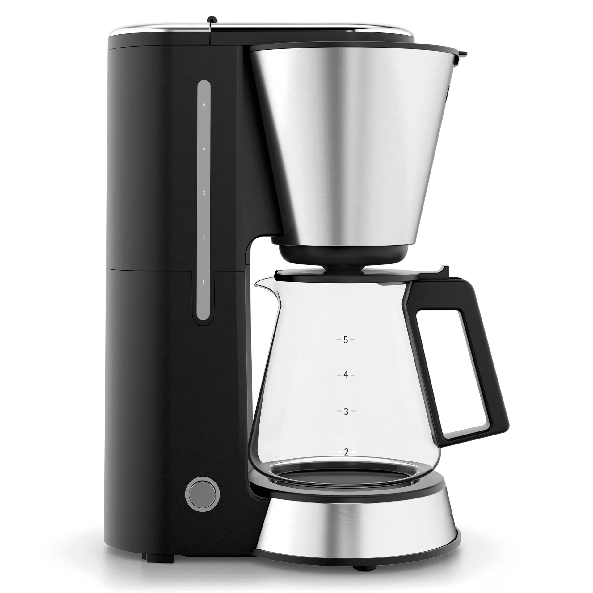 Kitchenminis 玻璃咖啡壶5杯量, 黑色配银色 WMF
