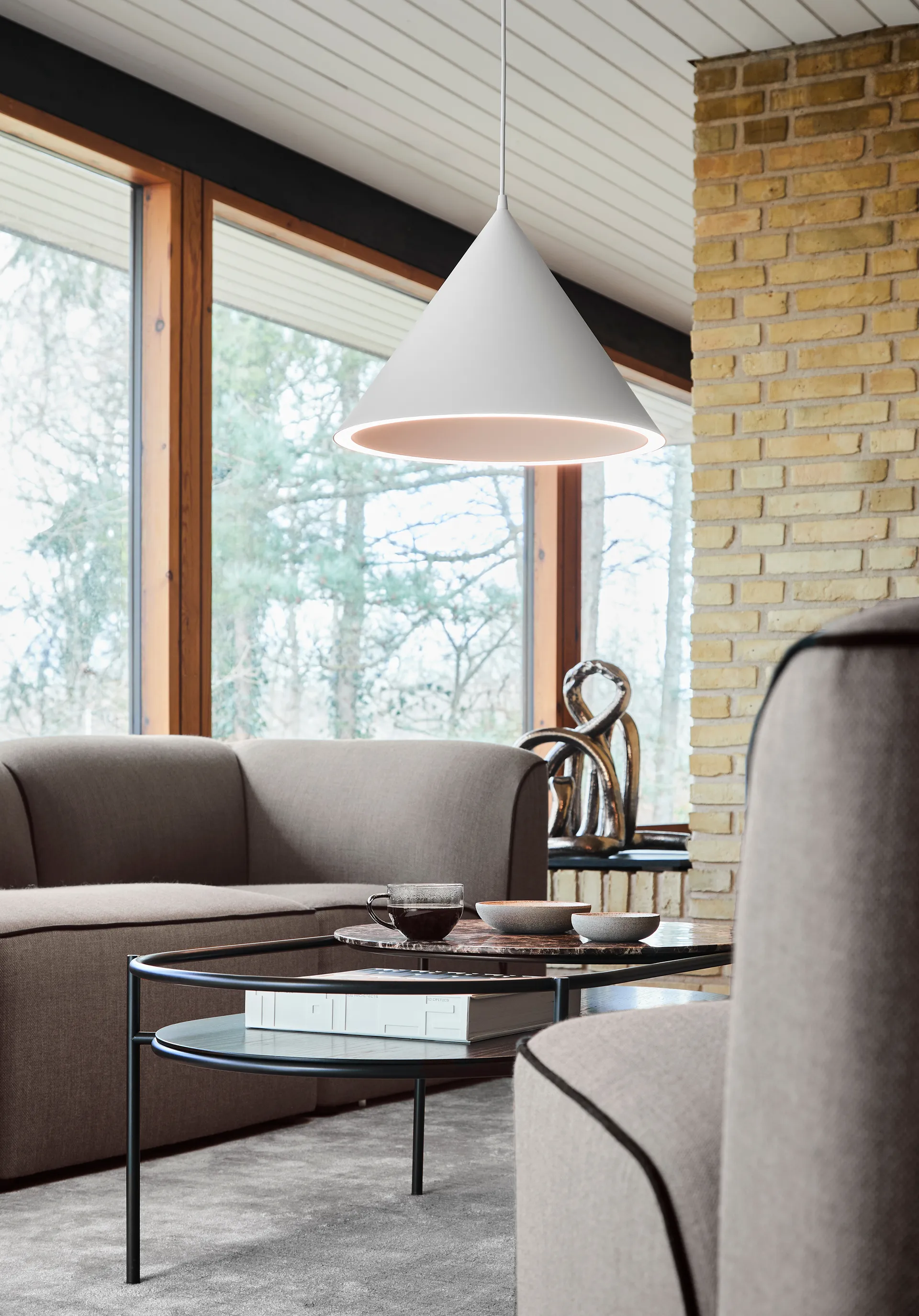 Annular 吊灯 大, 白色 Woud