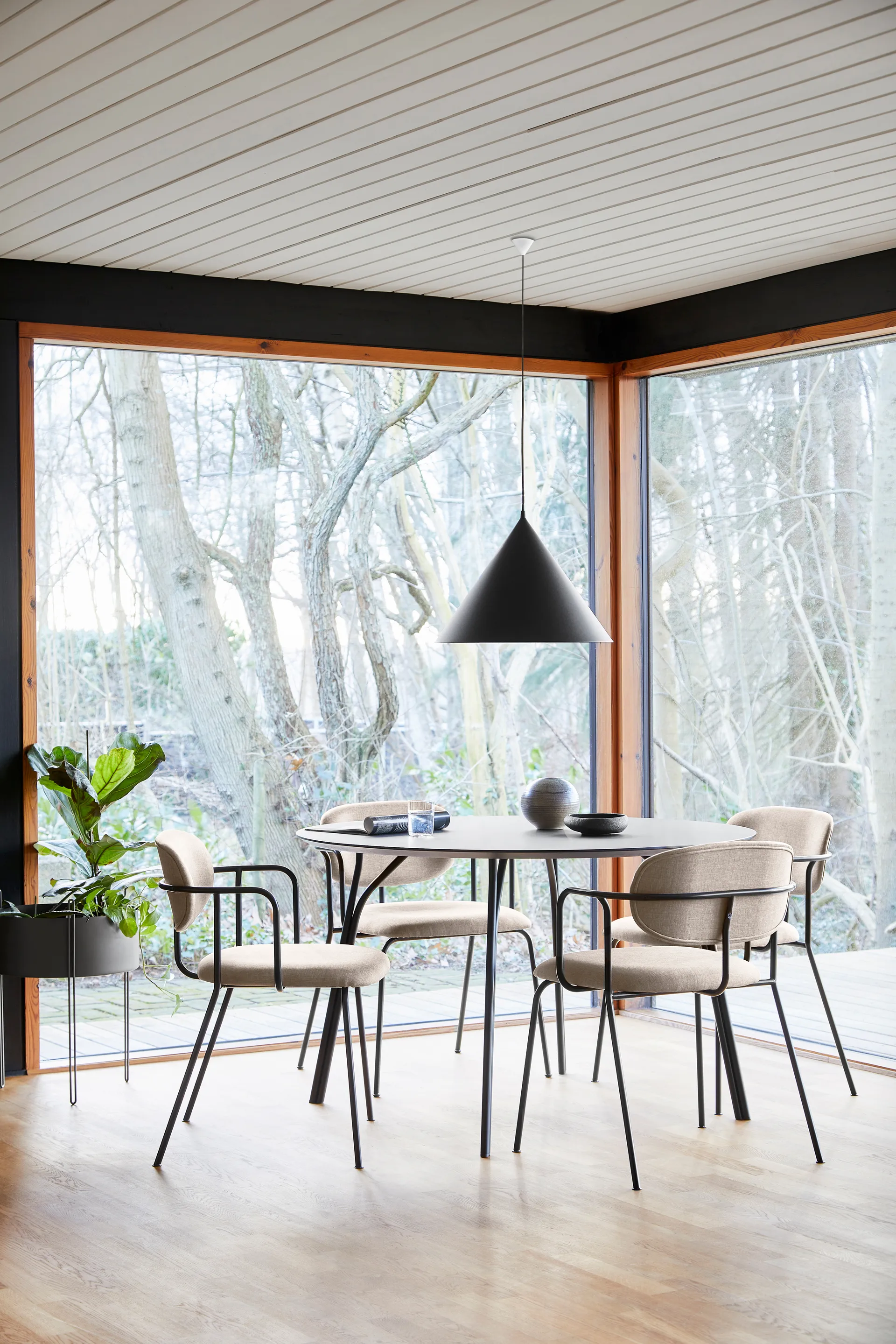 Annular 吊灯 大, 黑色 Woud