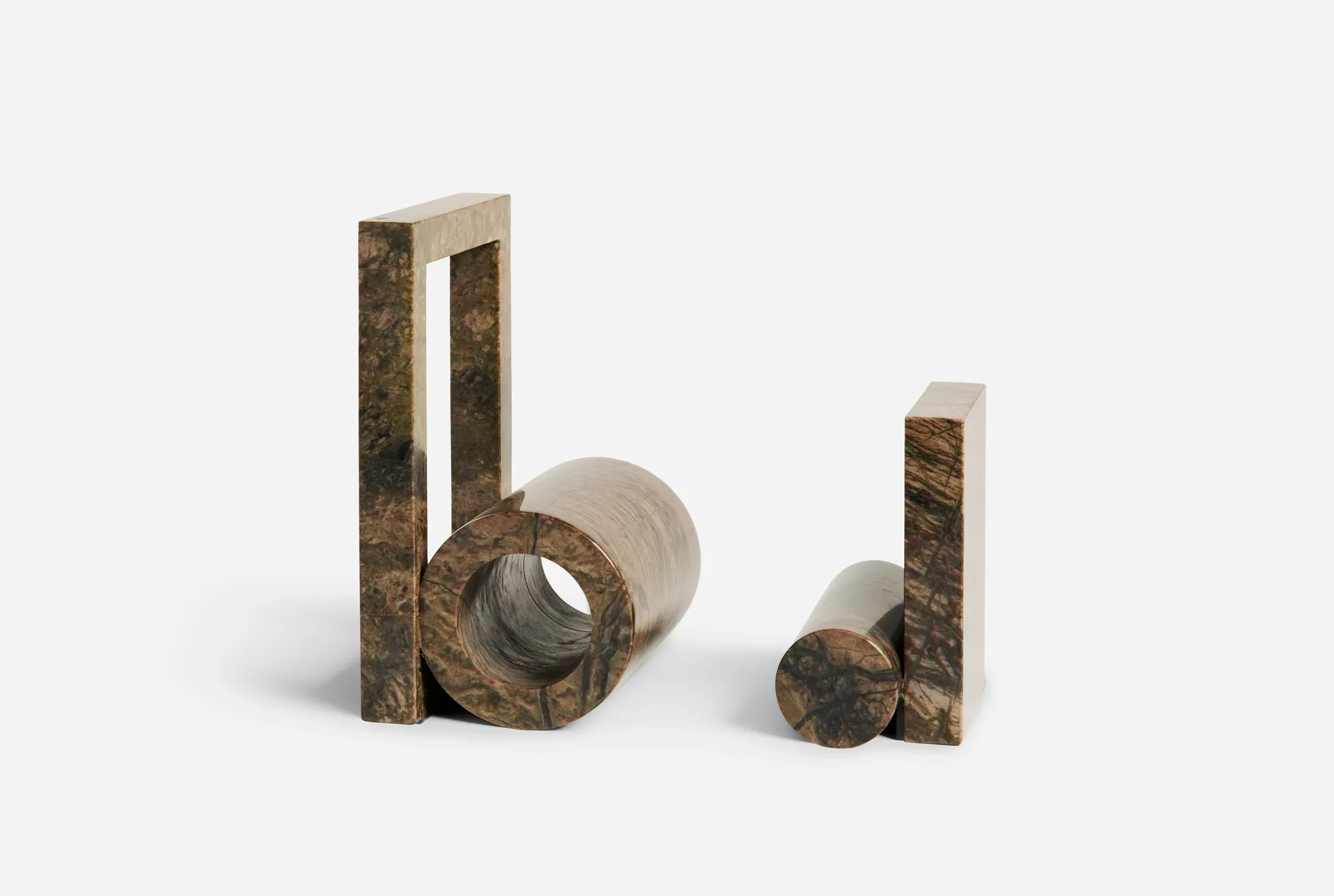 Booknd 书立架/摆件 大理石, 棕色 Woud