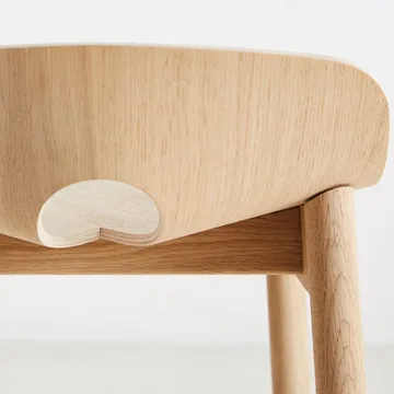 Mono 吧台椅 - 白色涂漆橡木 - Woud