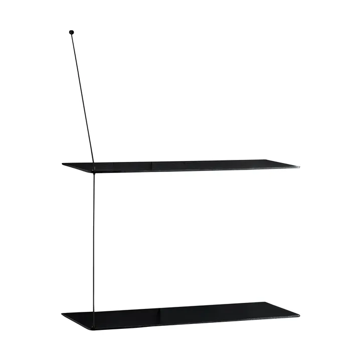 Stedge 置物架 - 黑色橡木-黑色，2层搁板，60cm - Woud
