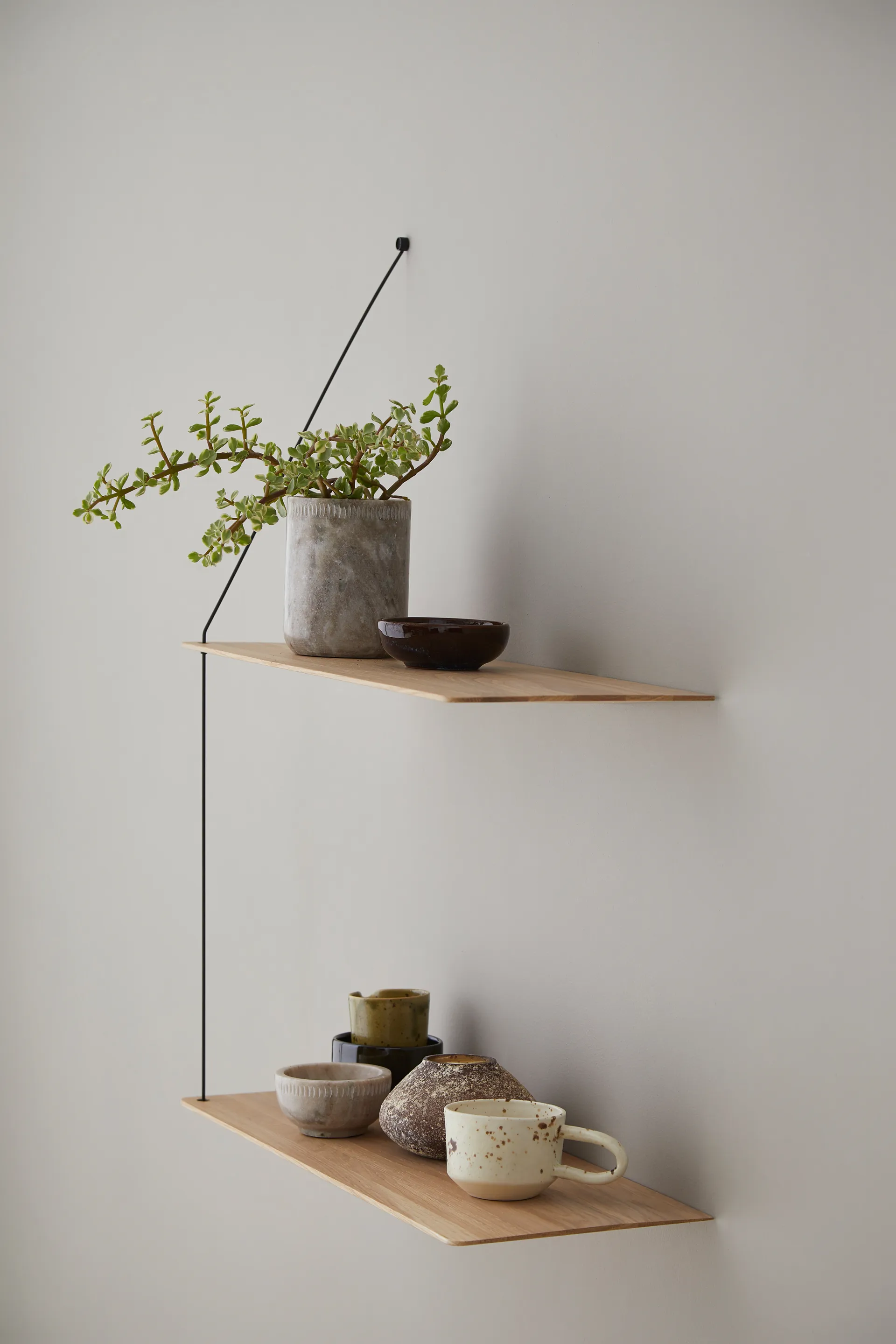 Stedge 置物架60cm, 白色涂漆橡木 Woud