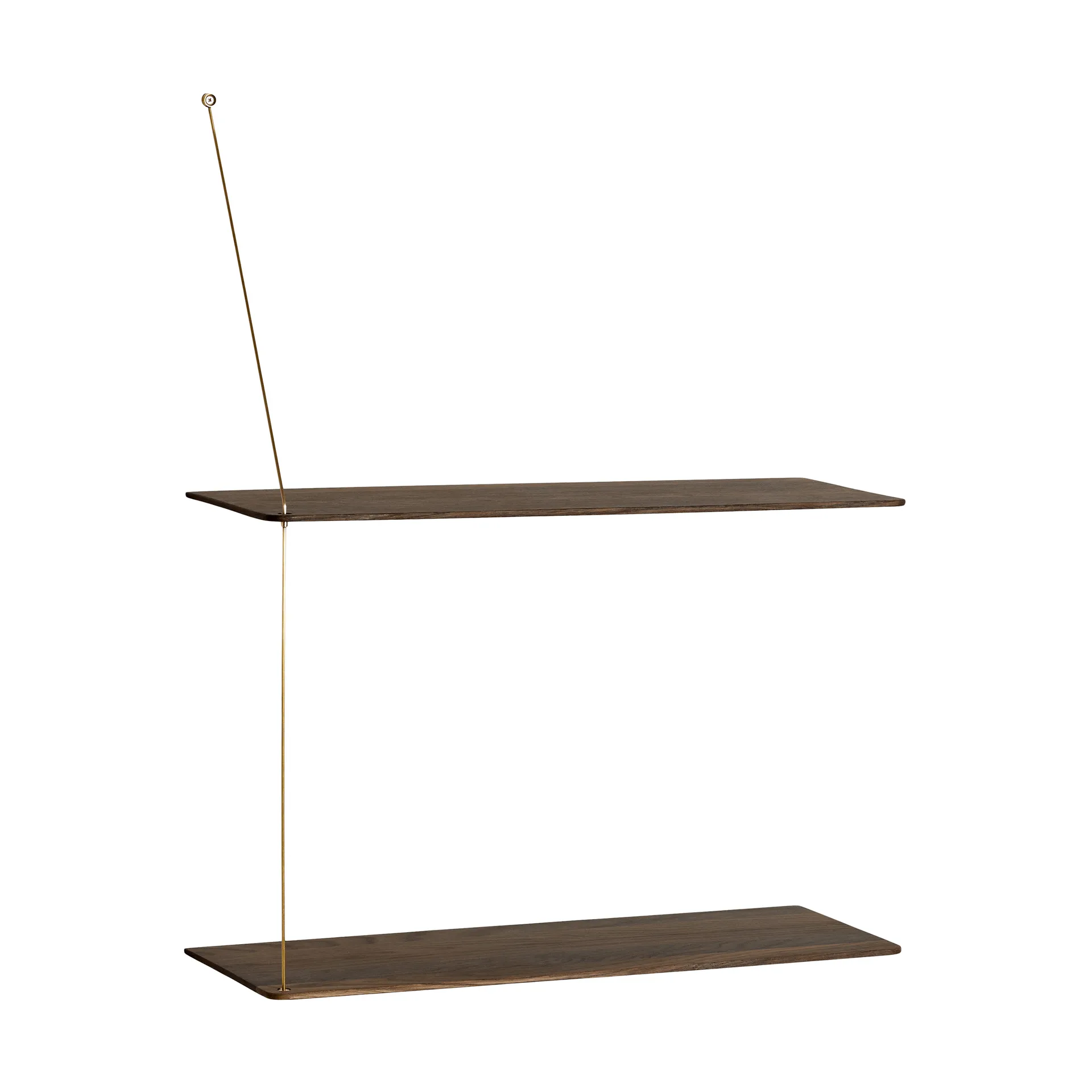 Stedge 置物架, 熏橡木-黄铜，60cm，2层搁板 Woud