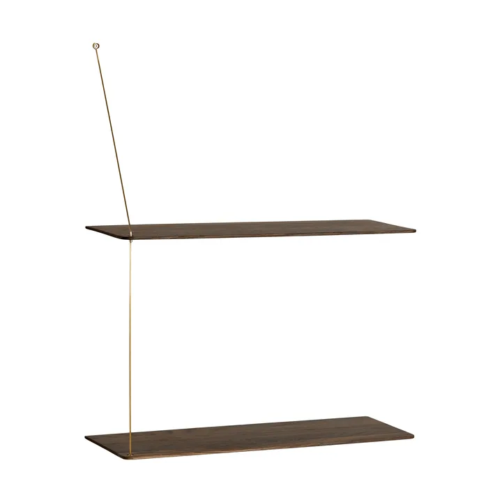 Stedge 置物架 - 熏橡木-黄铜，60cm，2层搁板 - Woud