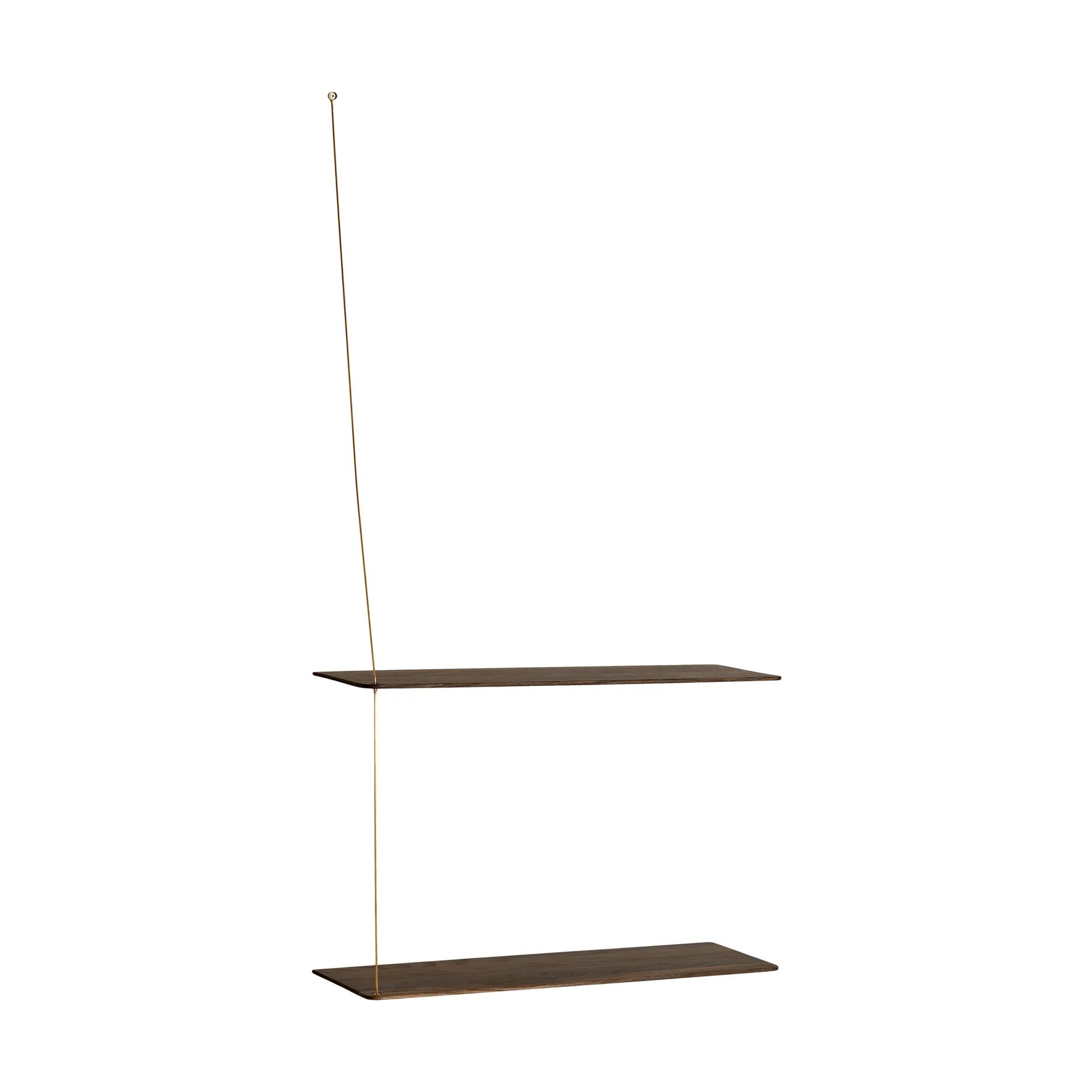 Stedge 置物架, 熏橡木-黄铜，60cm，2层搁板 Woud