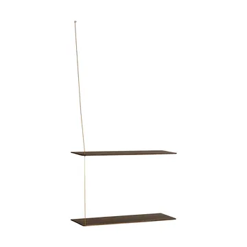Stedge 置物架 - 熏橡木-黄铜，60cm，2层搁板 - Woud