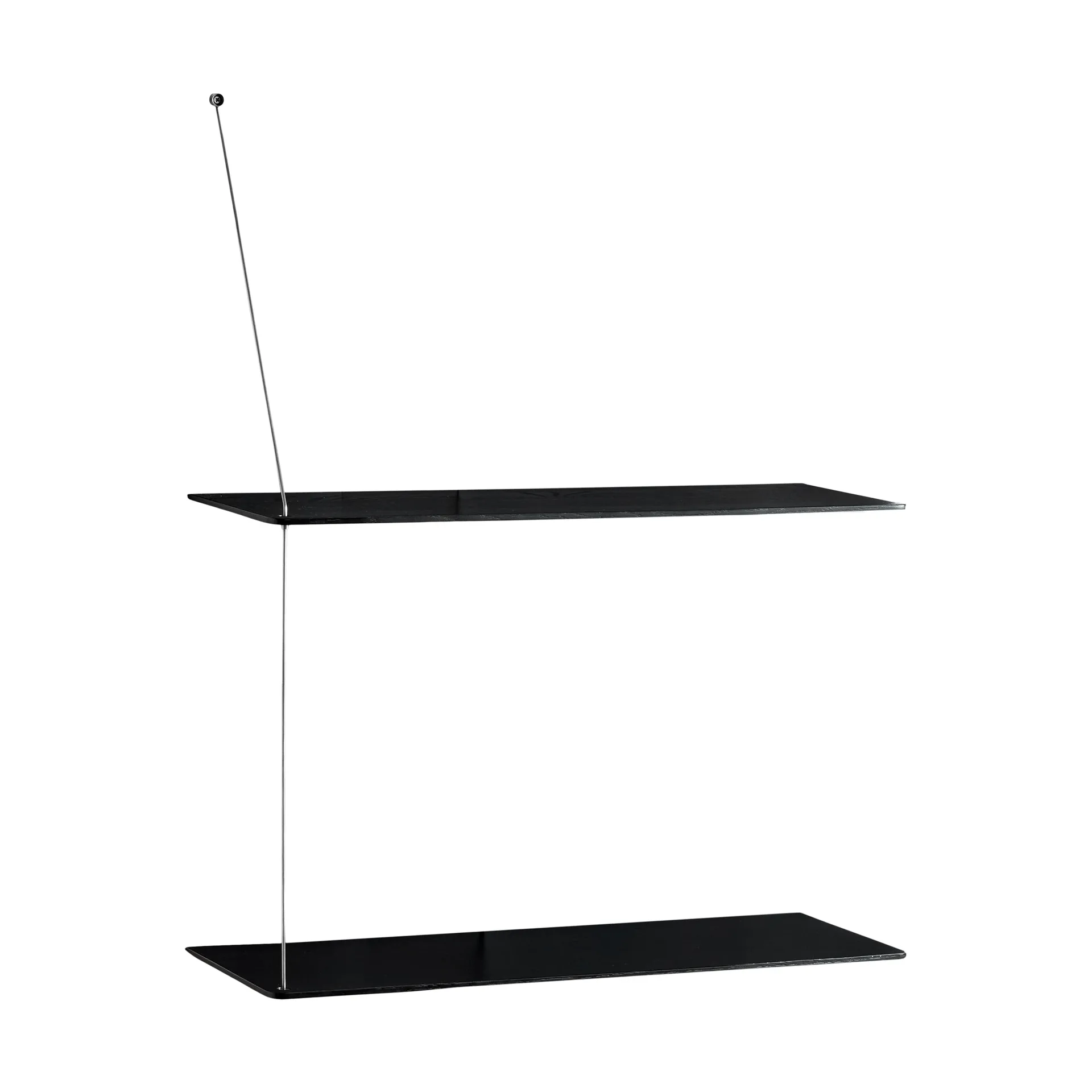 Stedge 置物架, 黑色橡木-拉丝钢，60cm，2层搁板 Woud