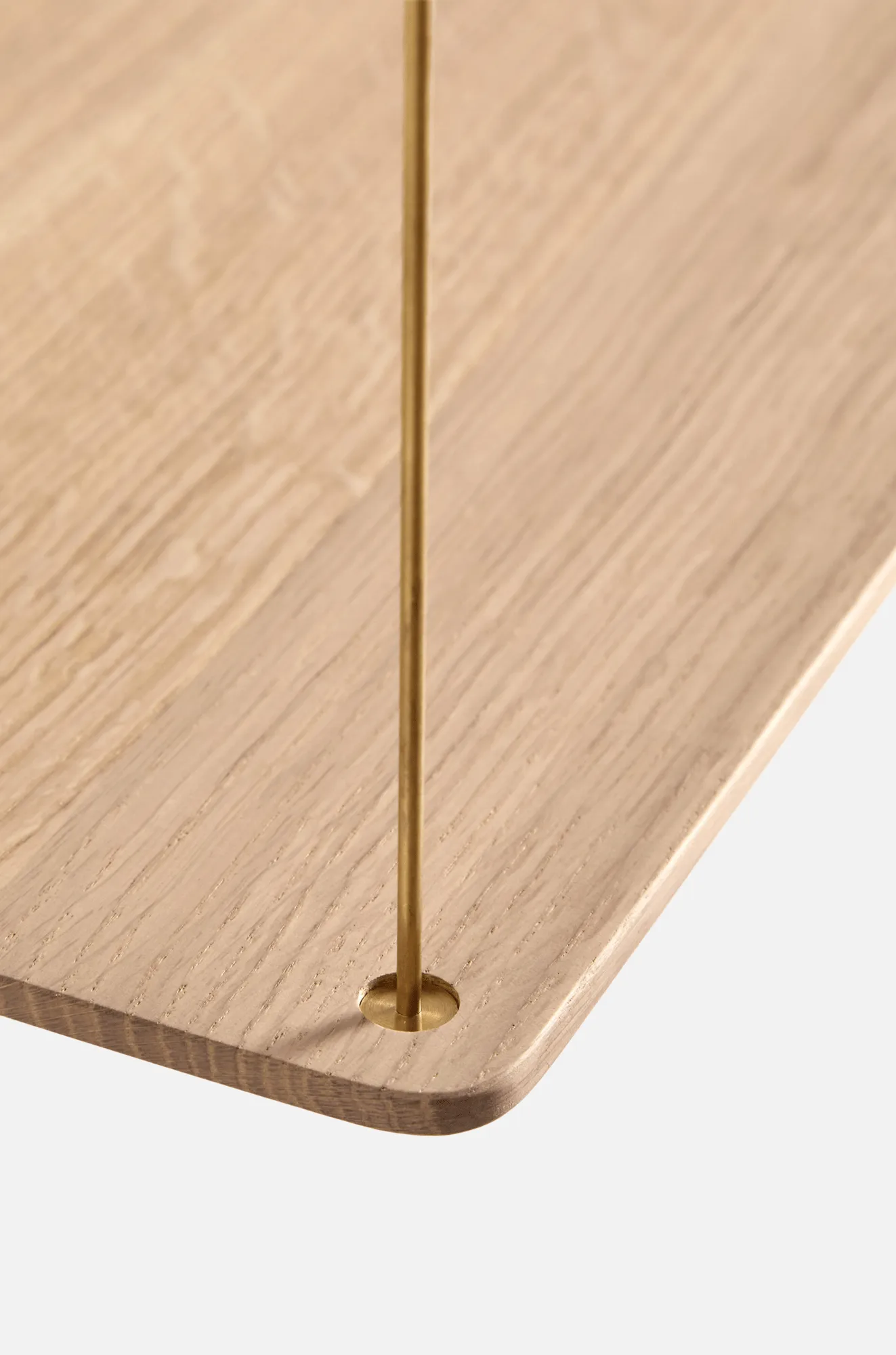 Stedge 置物架, 白蜡木-黄铜，60cm，3层搁板 Woud