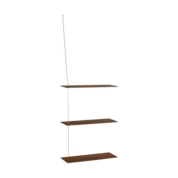 Stedge 置物架 - 熏烤橡木-黄铜，60cm，3层搁板 - Woud
