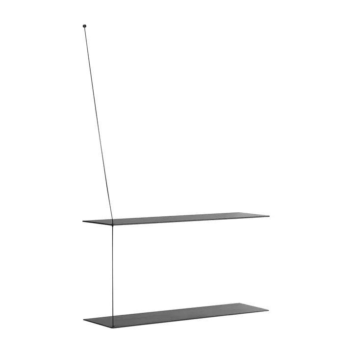 Stedge 墙面搁板80cm - 黑色喷漆箱体 - Woud