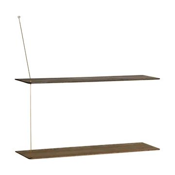 Stedge 置物架 - 熏橡木-黄铜，80cm，2层搁板 - Woud