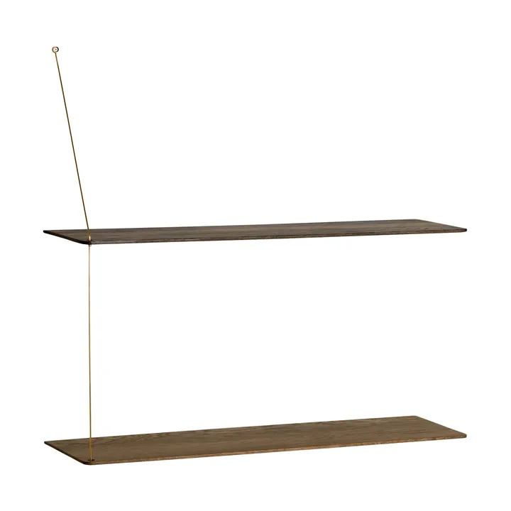 Stedge 置物架 - 熏橡木-黄铜，80cm，2层搁板 - Woud
