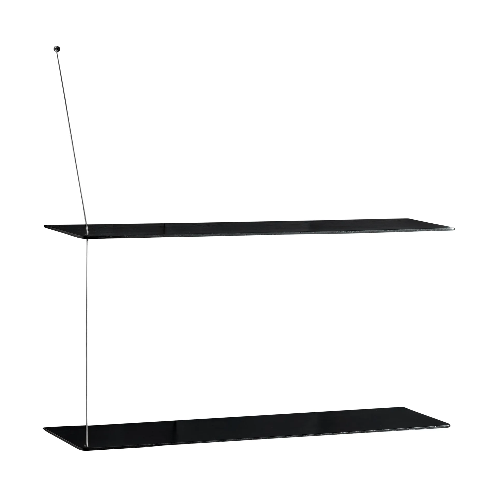 Stedge 置物架, 黑色橡木-拉丝钢，80cm，2层搁板 Woud
