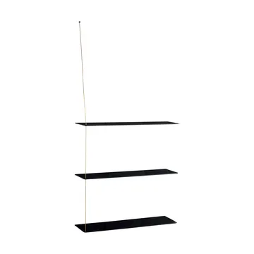 Stedge 置物架 - 黑色橡木-黄铜，80cm，3层架 - Woud