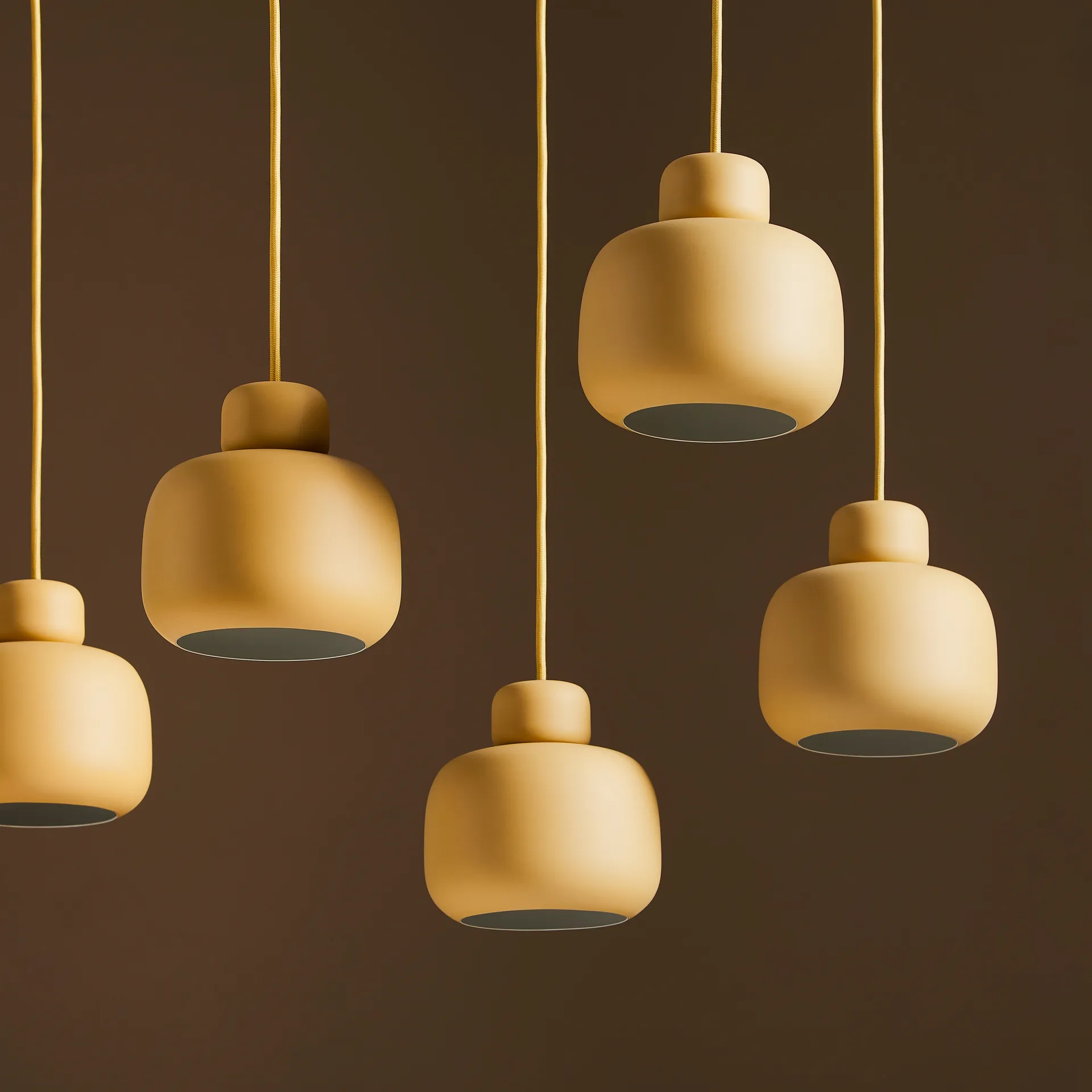 Stone 吊灯 小, 芥黄色 Woud