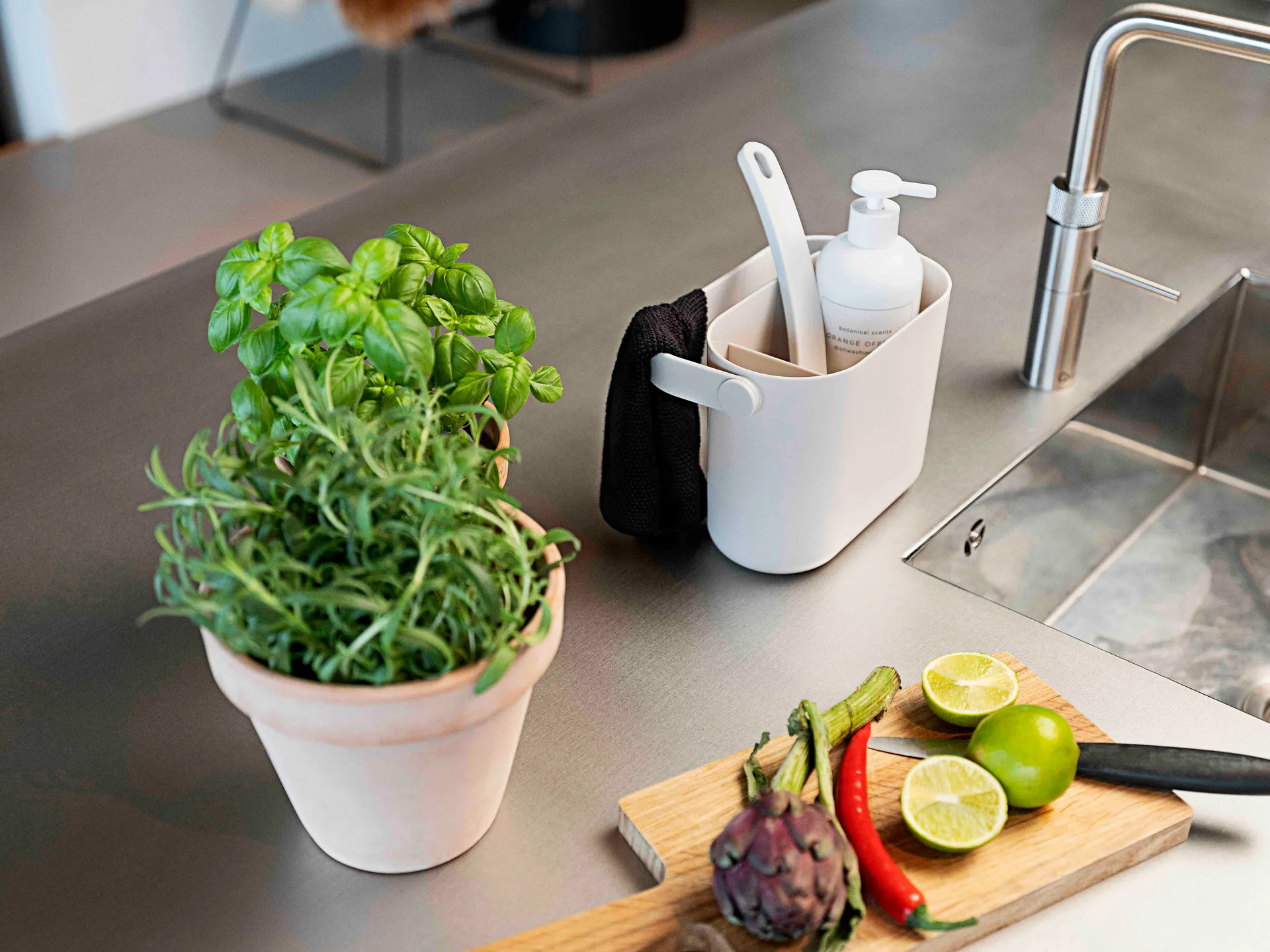 Circular sink organiser 3 pieces, Warm 灰色 Zone Denmark