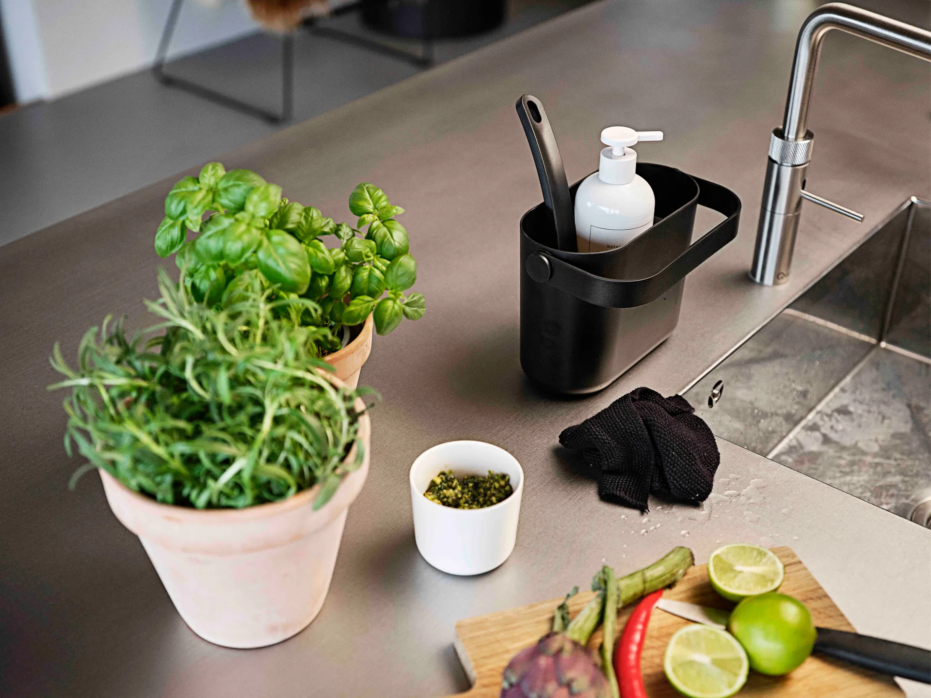 Circular sink organiser 3 pieces, 黑色 Zone Denmark