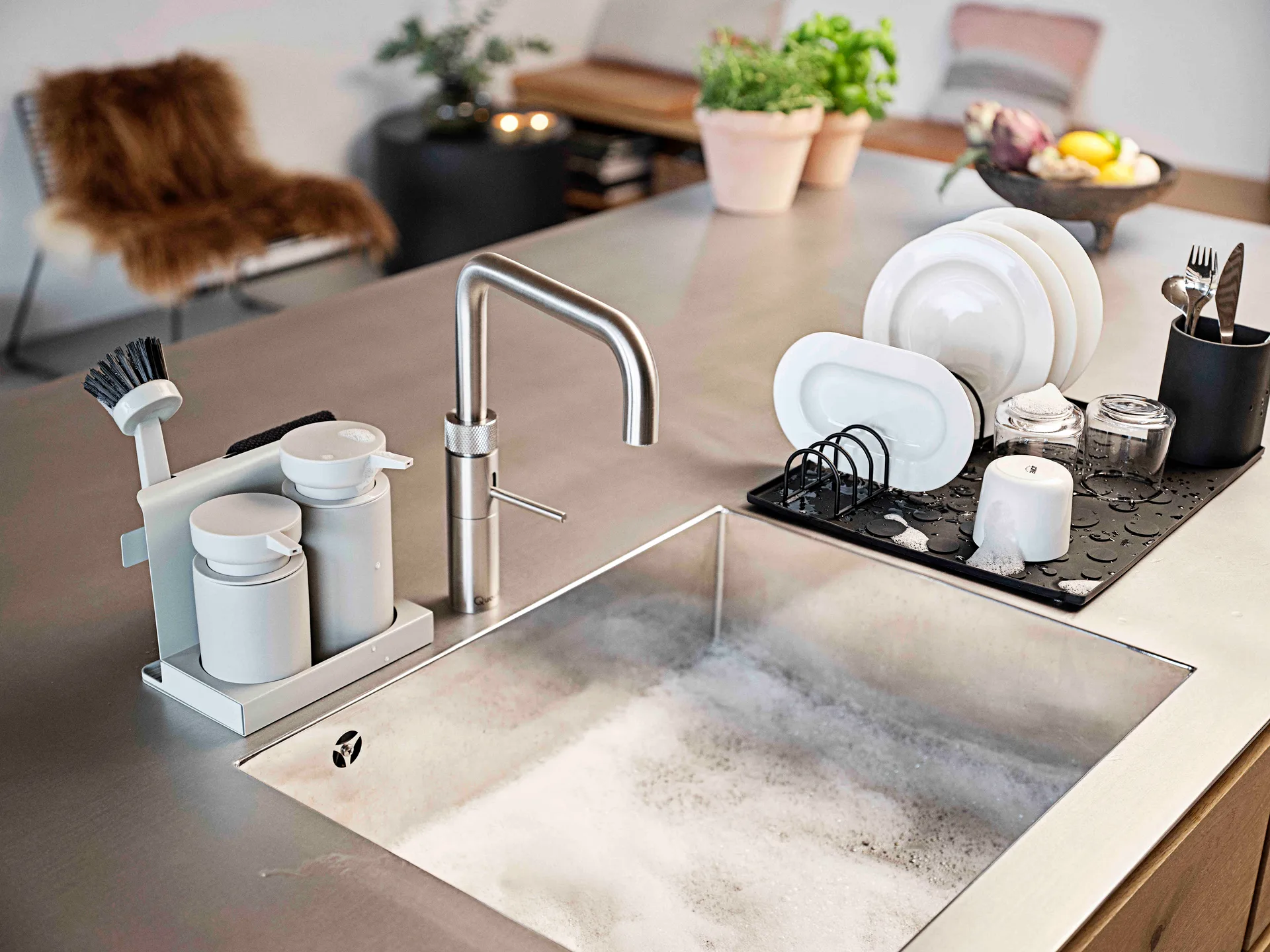 Diish sink organiser 5 pieces, Warm 灰色 Zone Denmark
