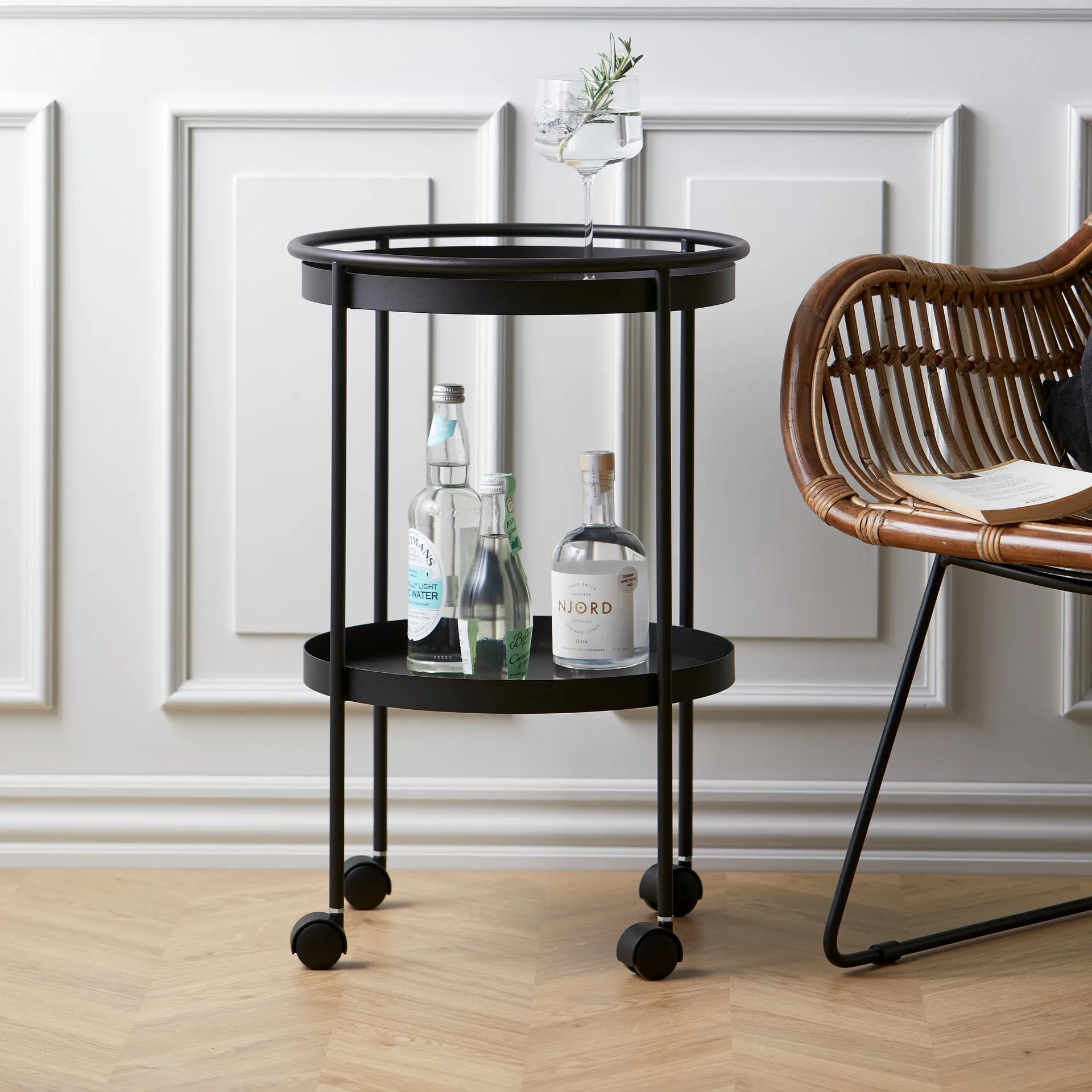 Rocks bar trolley, 黑色 Zone Denmark