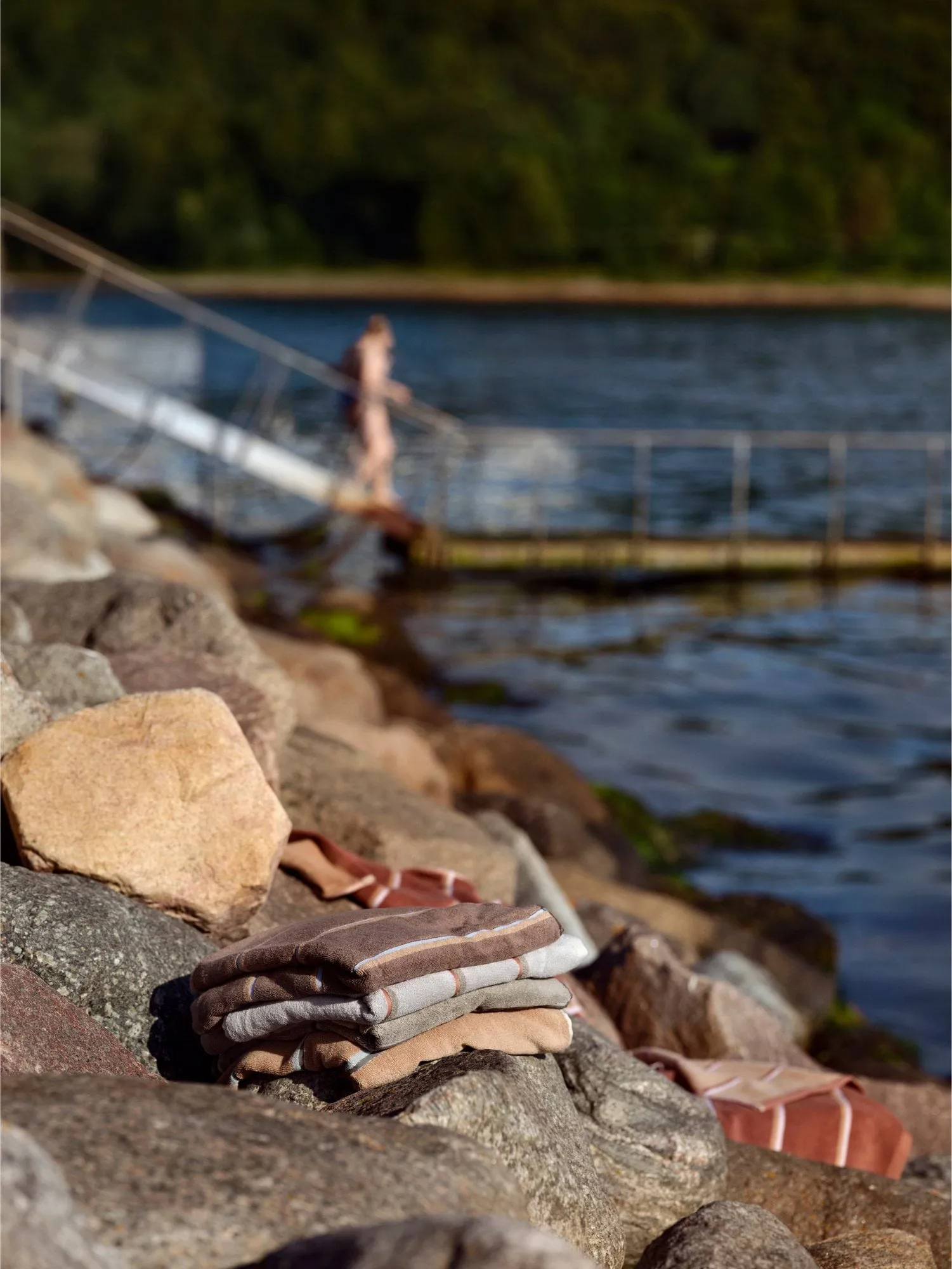 Sauna 桑拿系列 毛巾, 灰褐色_驼色_天蓝色_70x140cm Zone Denmark