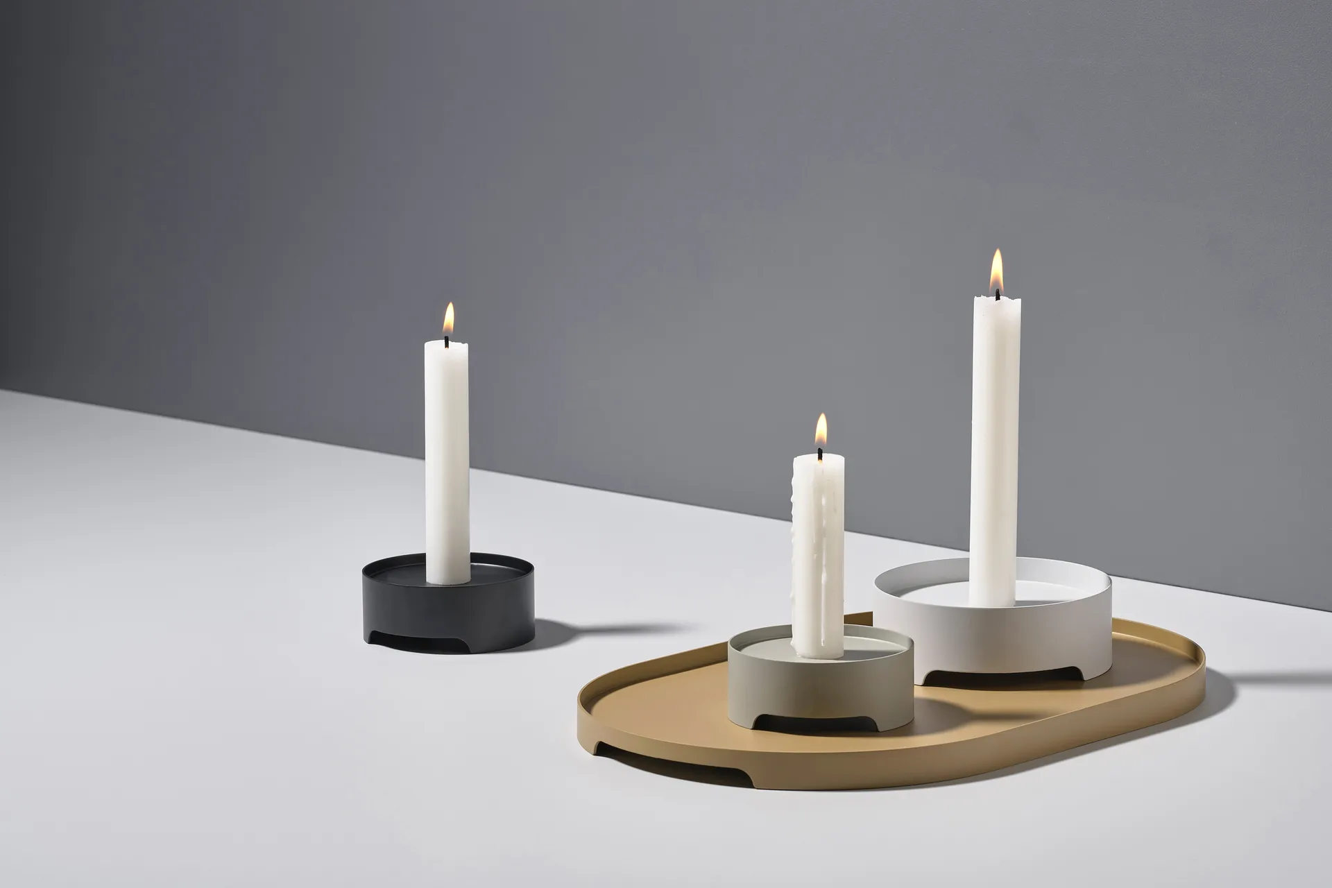 Singles 烛台 Ø9 cm, 黑色 Zone Denmark