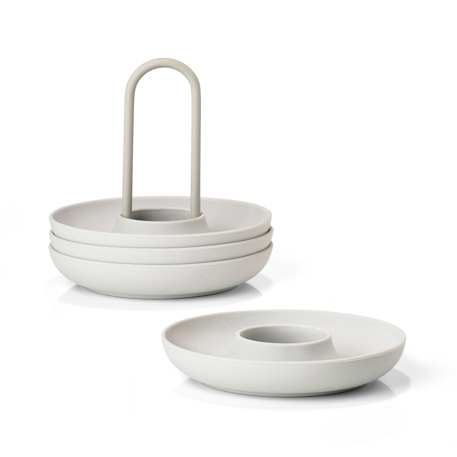 Singles 蛋杯 四件套装 with holder, Warm 灰色 Zone Denmark