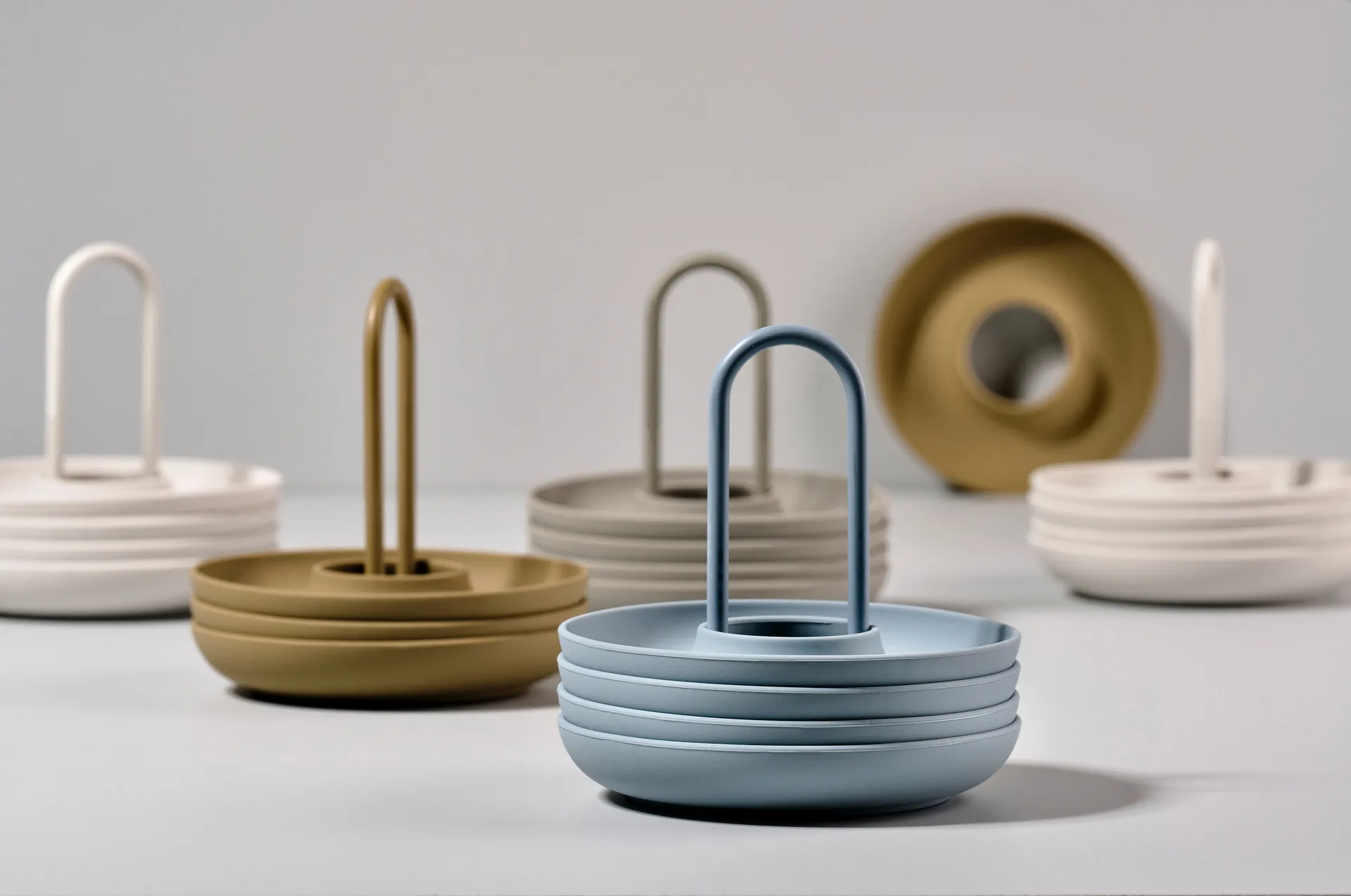 Singles 蛋杯 四件套装 with holder, Warm 灰色 Zone Denmark