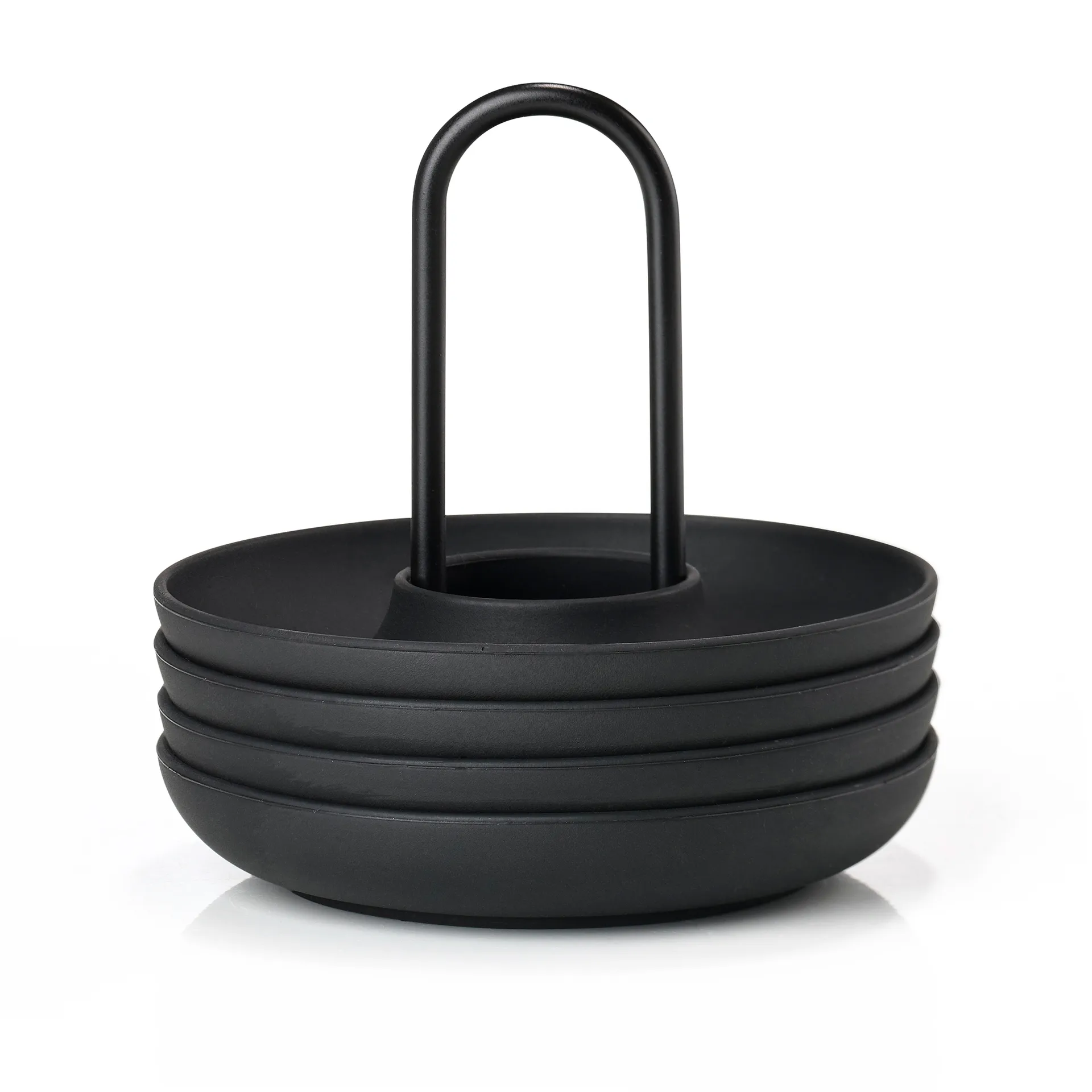 Singles 蛋杯 四件套装 with holder, 黑色 Zone Denmark