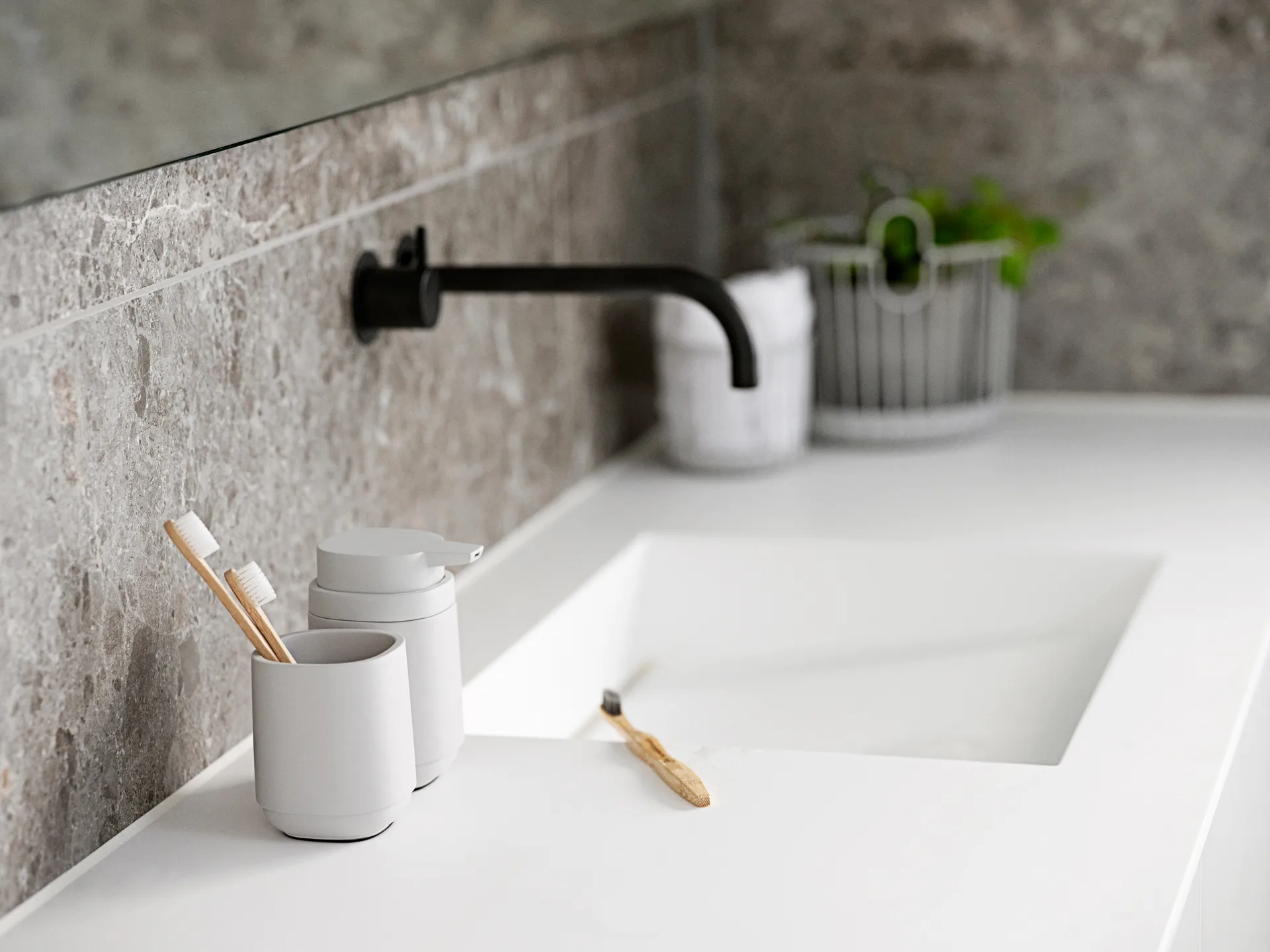 Time 皂液器 13 cm, Soft 灰色 Zone Denmark