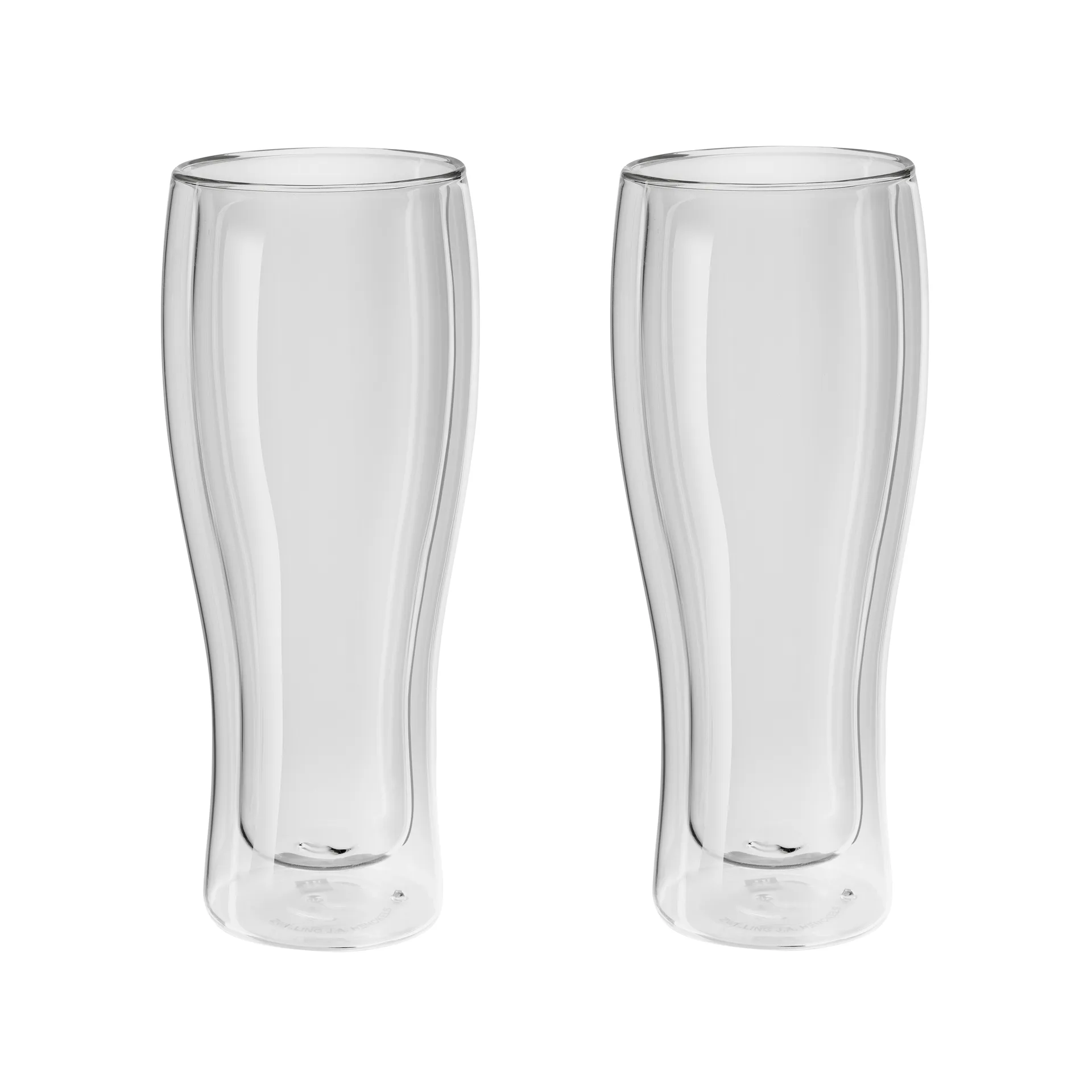 手工双层隔热硼硅玻璃啤酒杯（两只装）, 2-pack Zwilling