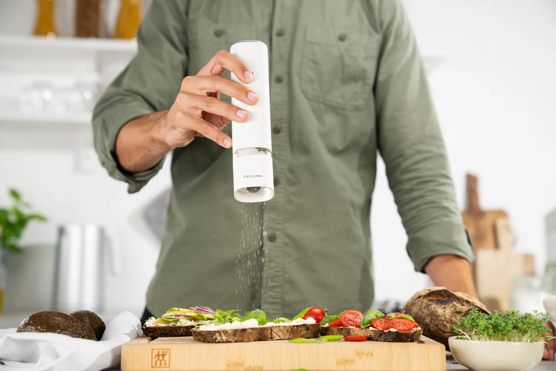 Zwilling 电动香料研磨器22.5cm, 白色 Zwilling