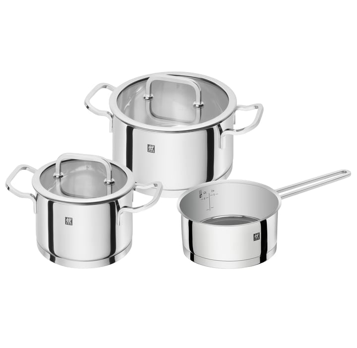 Zwilling Moment S 锅具套装 3 件 - 不锈钢-黑色 - Zwilling