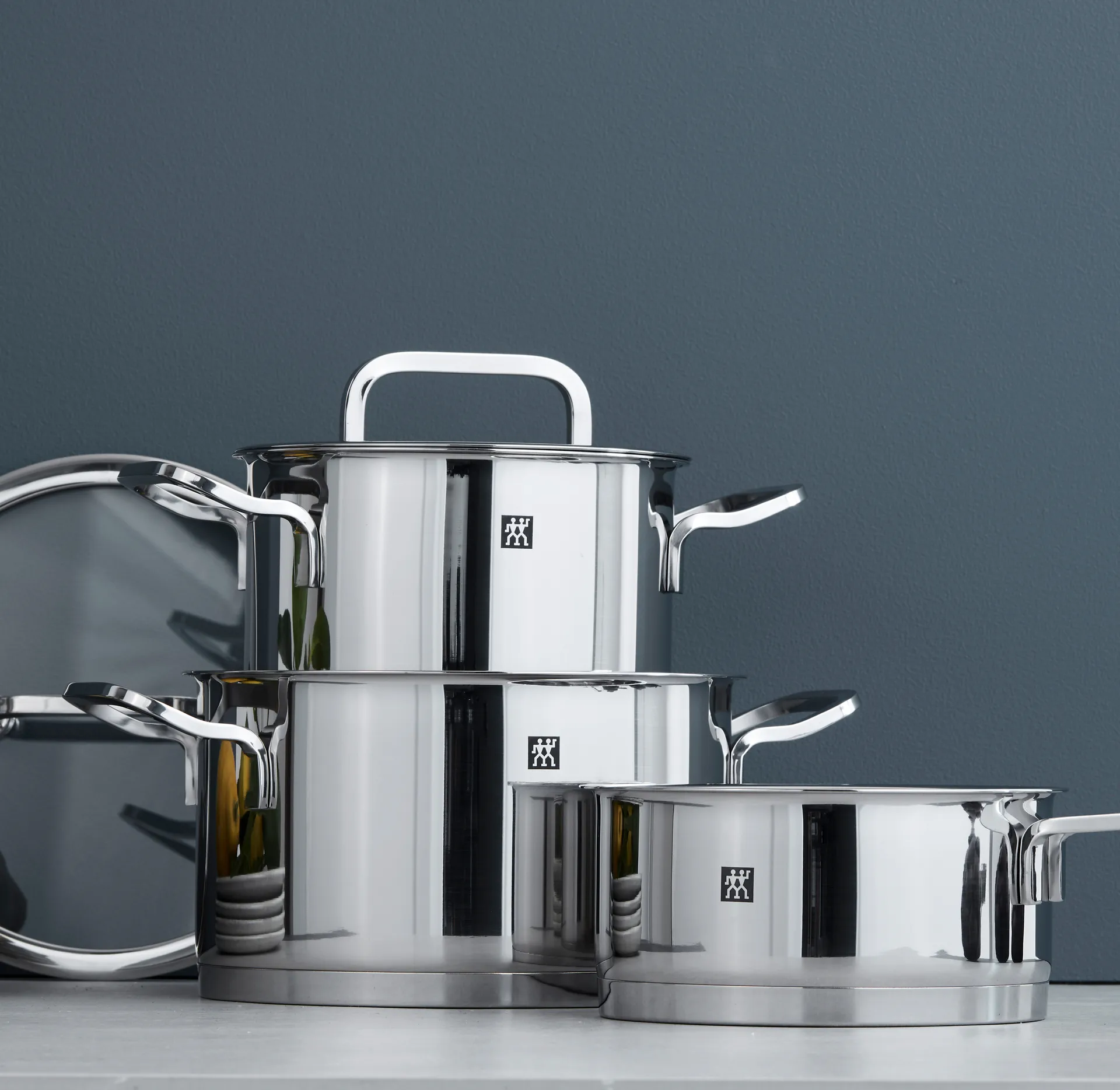 Zwilling Moment S 锅具套装 3 件, 不锈钢-黑色 Zwilling