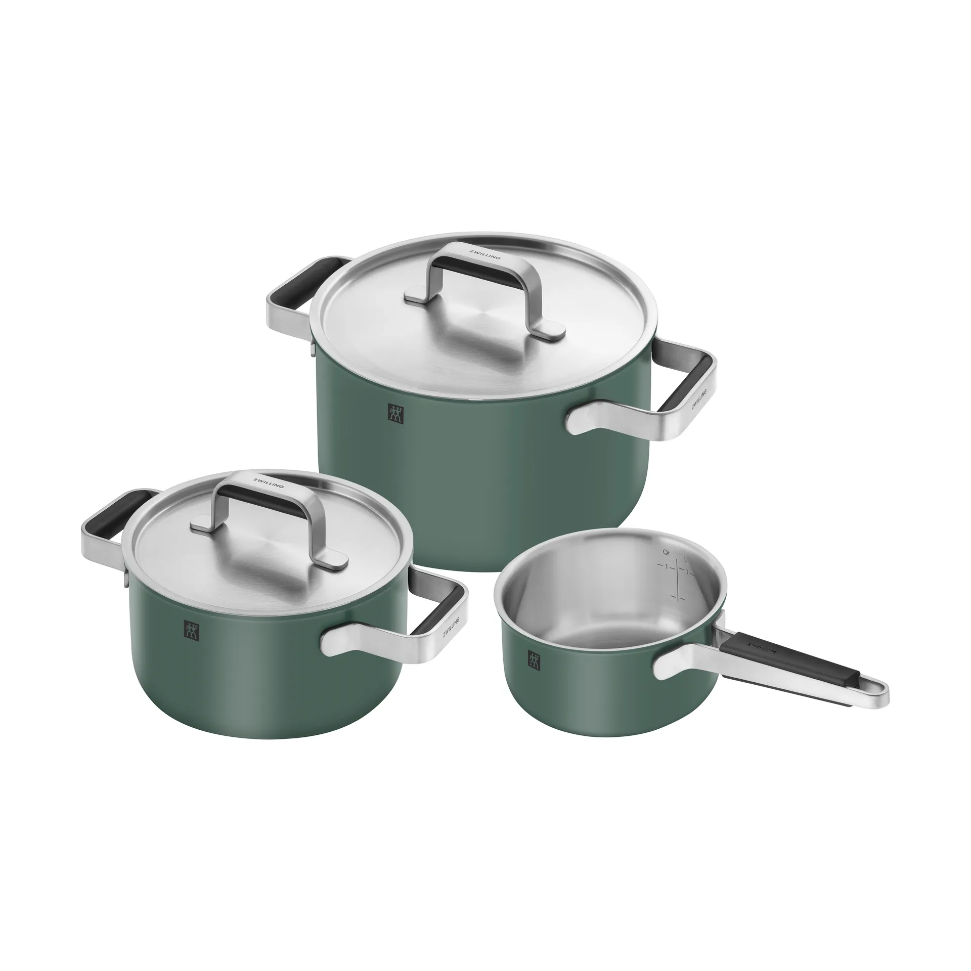 Zwilling Pure不锈钢单柄锅套装5件套, 绿色 Zwilling