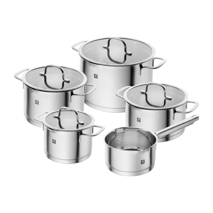 Zwilling TrueFlow 奶锅套装 5件 - 银色 - Zwilling